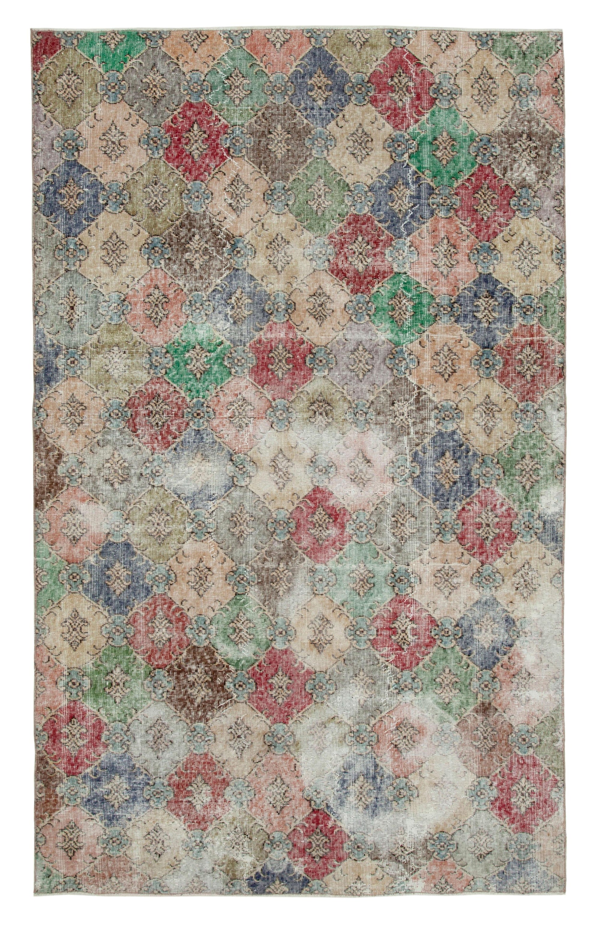 6 x 9 Beige Bohemian Rug  - 1675