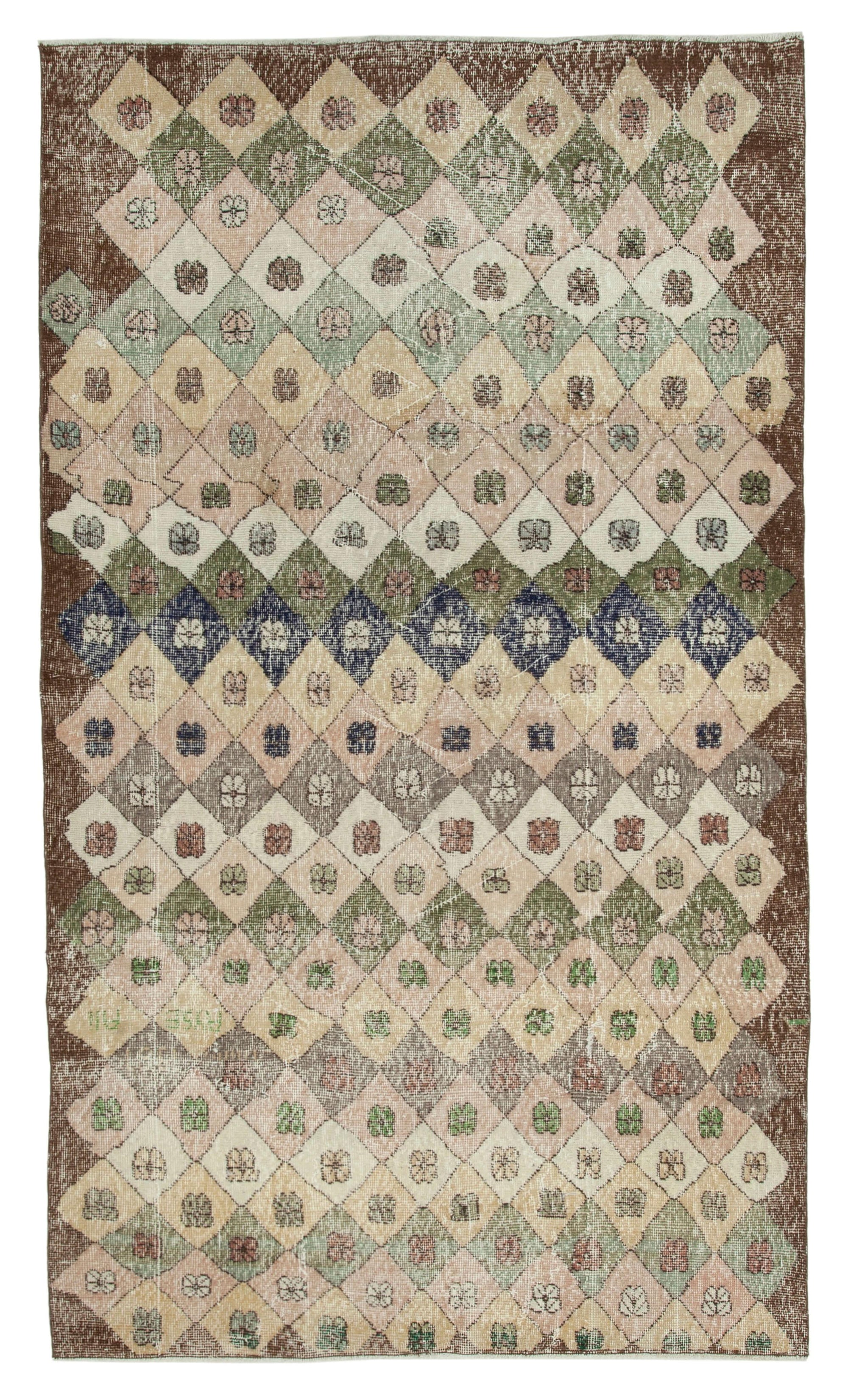 5 x 9 Beige Bohemian Rug  - 1689