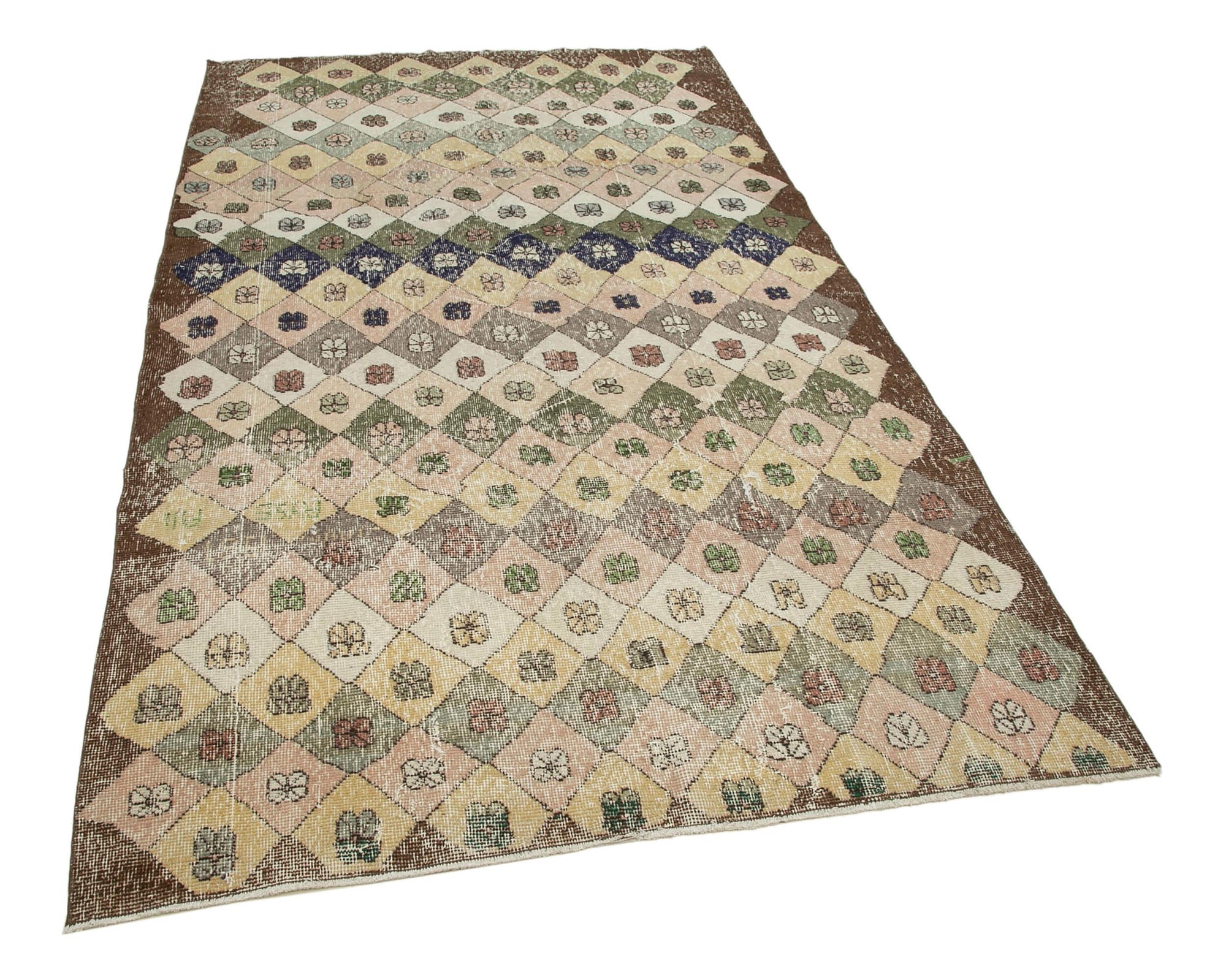 5 x 9 Beige Bohemian Rug  - 1689