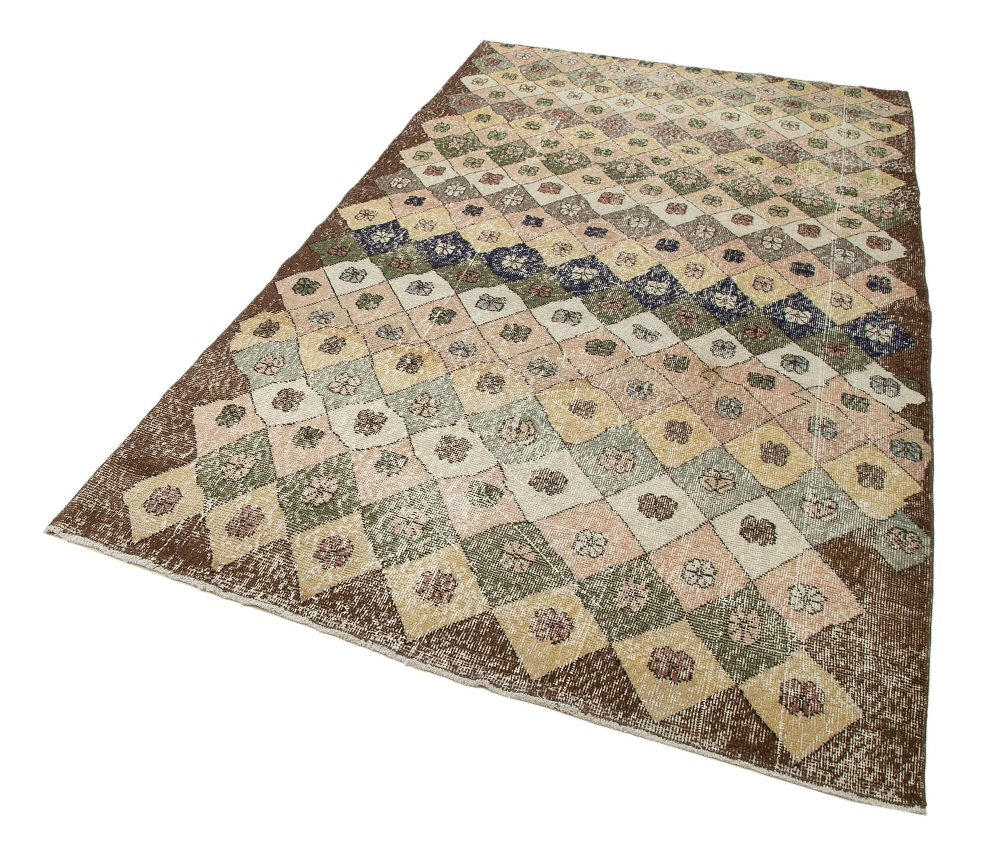 5 x 9 Beige Bohemian Rug  - 1689