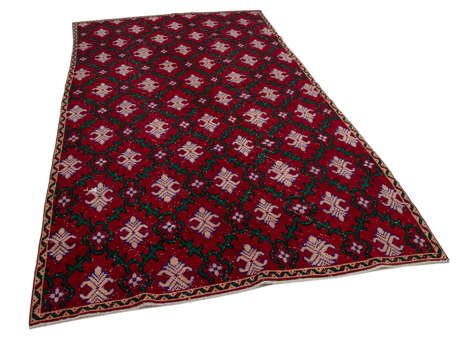 6 x 10 Red Bohemian Rug  - 1693