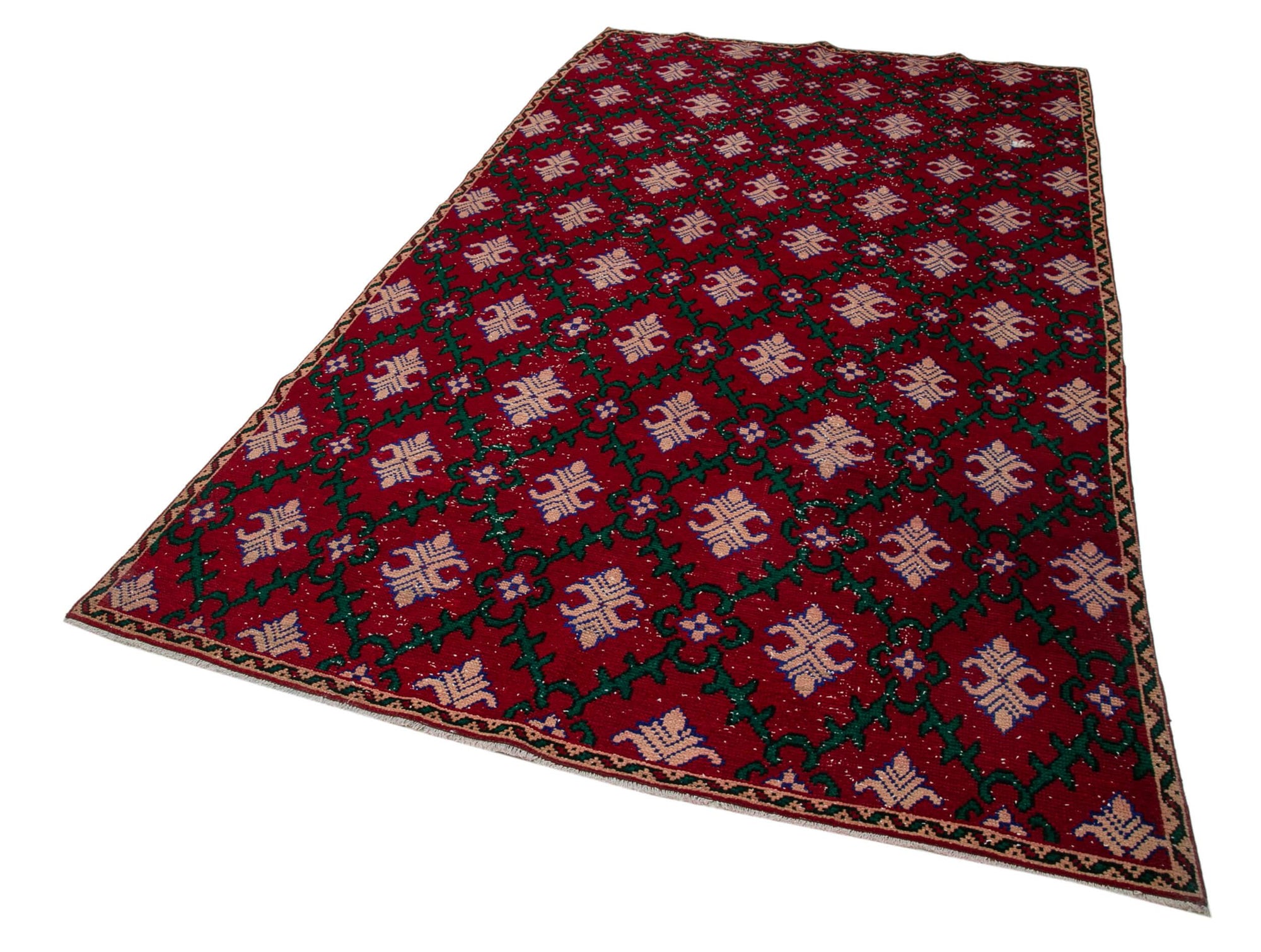 6 x 10 Red Bohemian Rug  - 1693