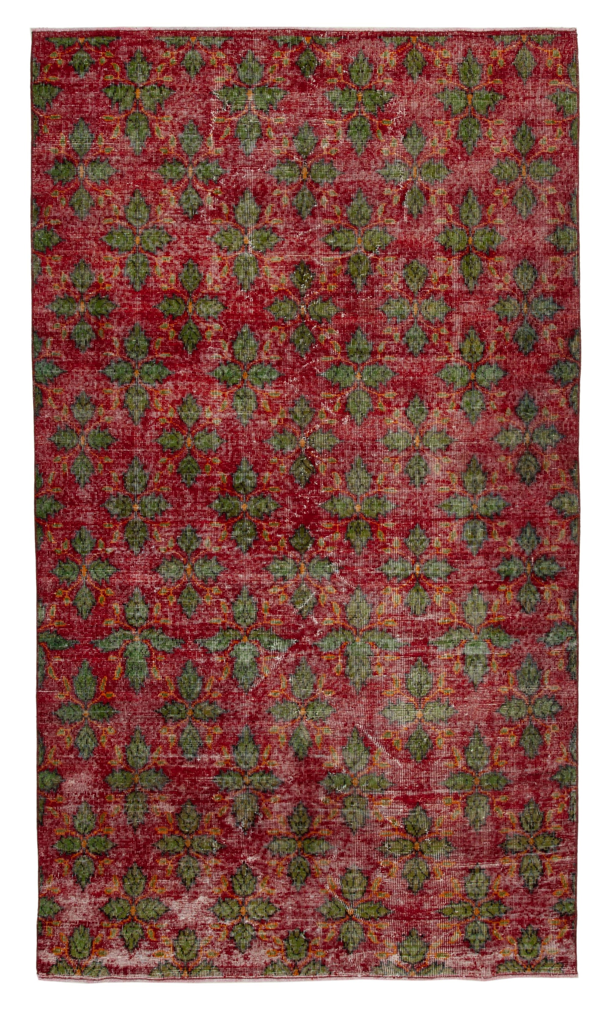 5 x 10 Red Bohemian Rug  - 1694