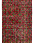 5 x 10 Red Bohemian Rug  - 1694