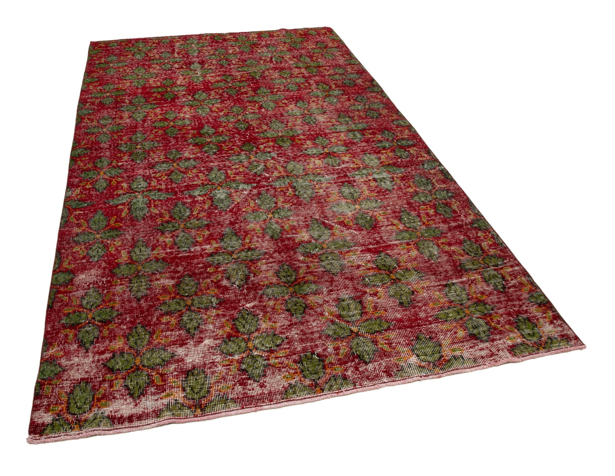 5 x 10 Red Bohemian Rug  - 1694