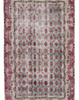 5 x 9 Red Bohemian Rug  - 1695