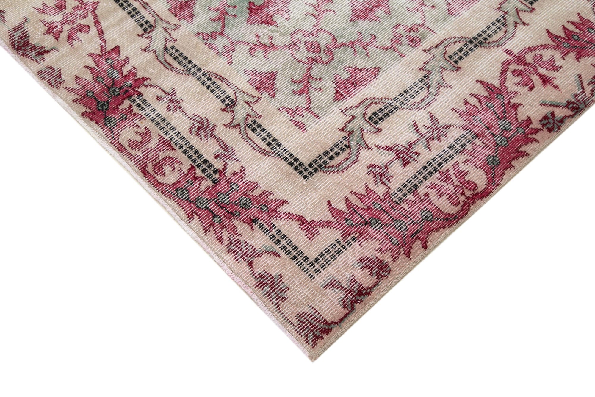 5 x 9 Red Bohemian Rug  - 1695