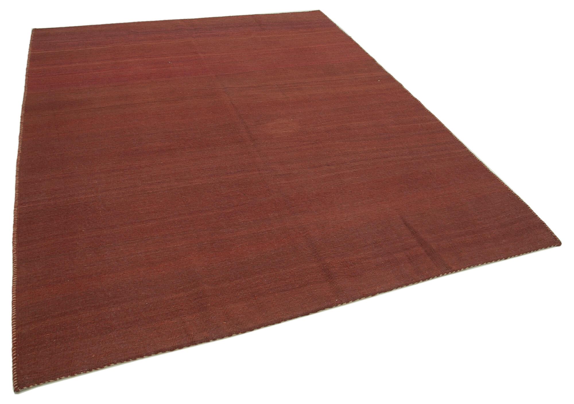 7 x 8 Red Contemporary Kilim Rug - 1706