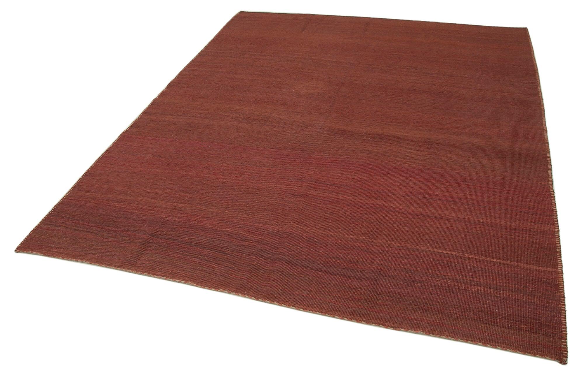 7 x 8 Red Contemporary Kilim Rug - 1706