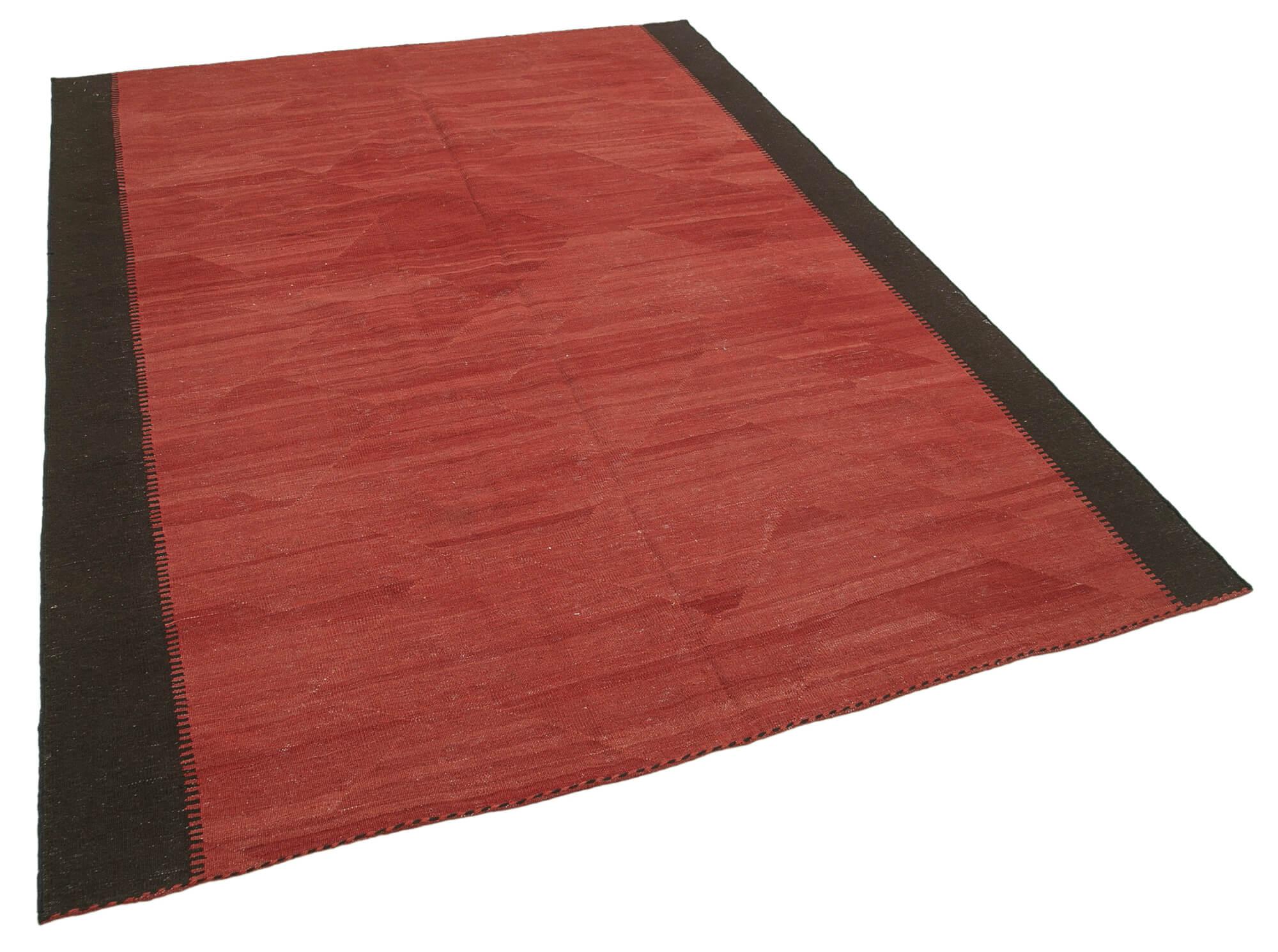 6 x 8 Red Contemporary Kilim Rug - 1707