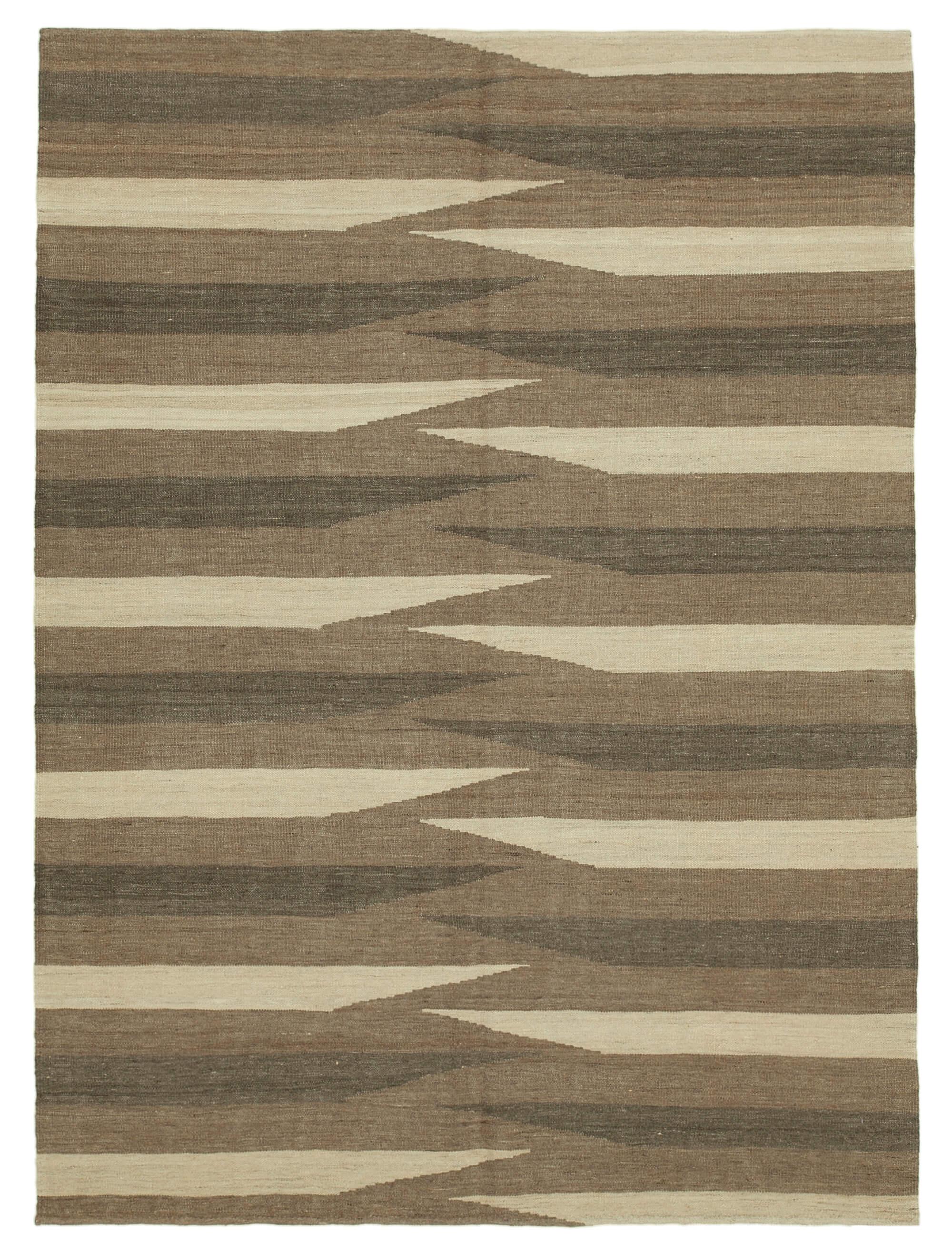 6 x 8 Brown Contemporary Kilim Rug - 1708