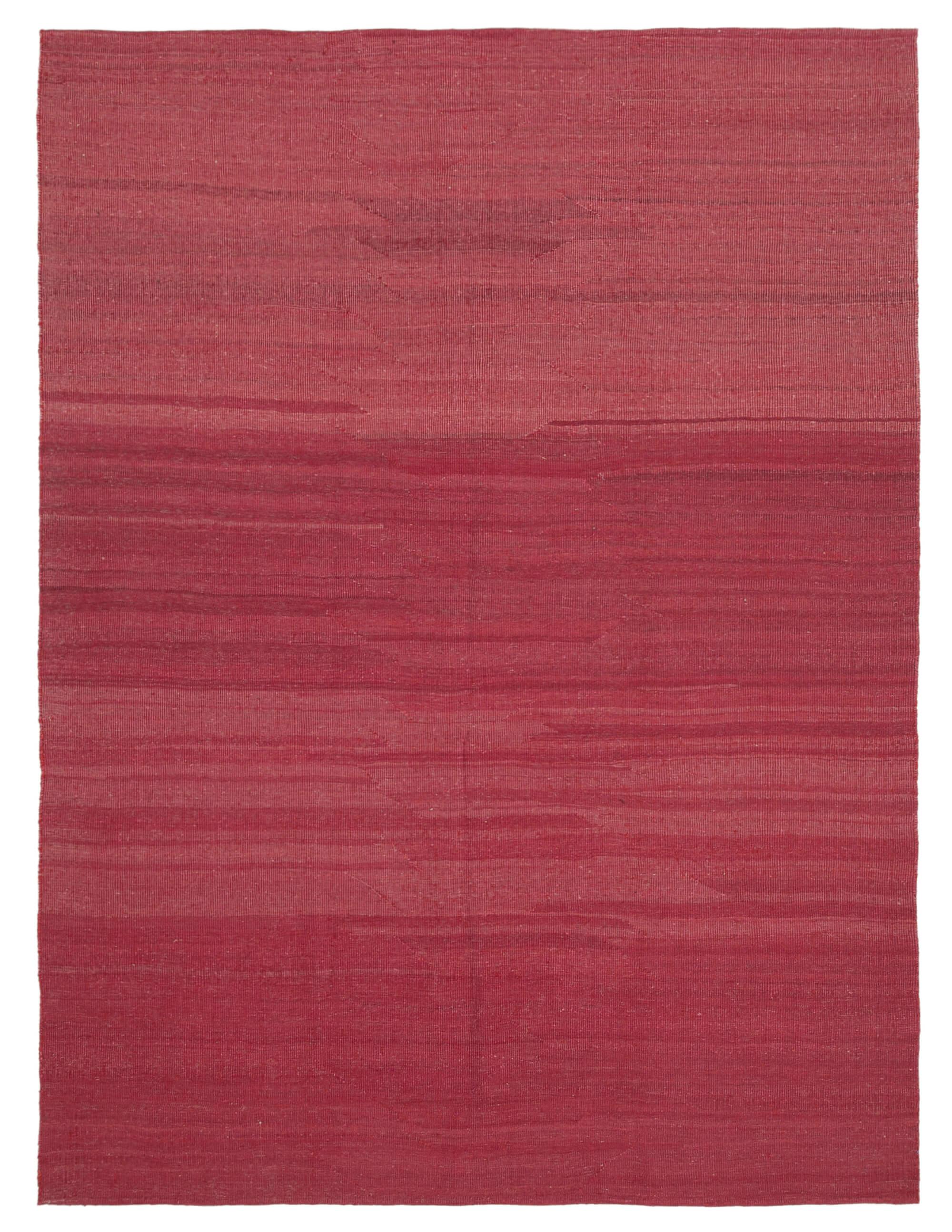 7 x 10 Red Contemporary Kilim Rug - 1715