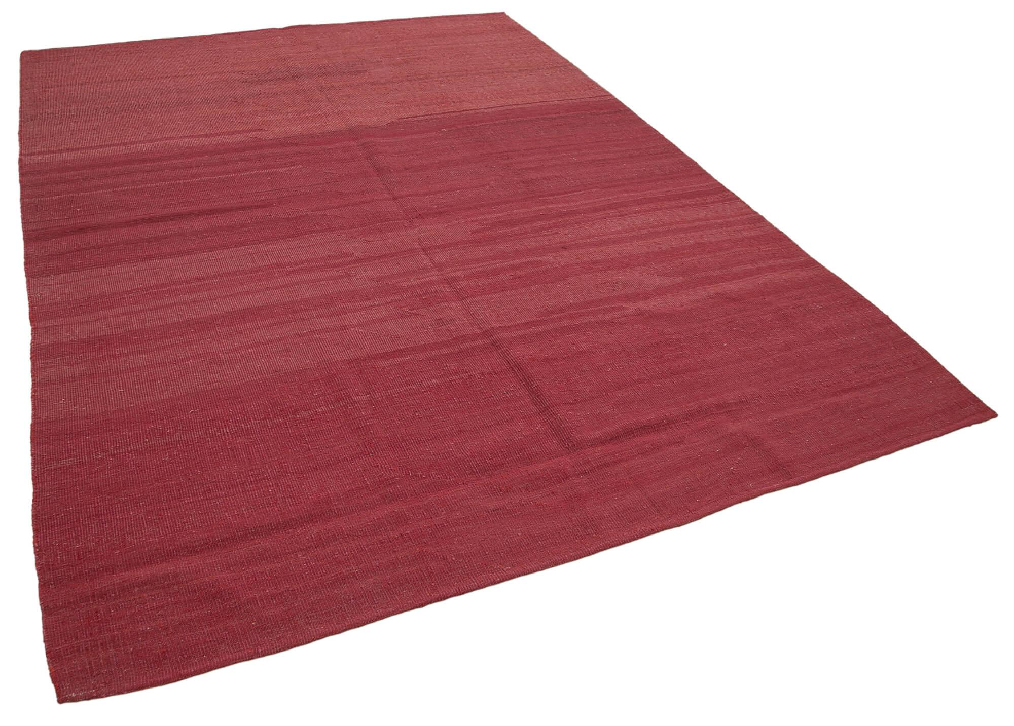 7 x 10 Red Contemporary Kilim Rug - 1715