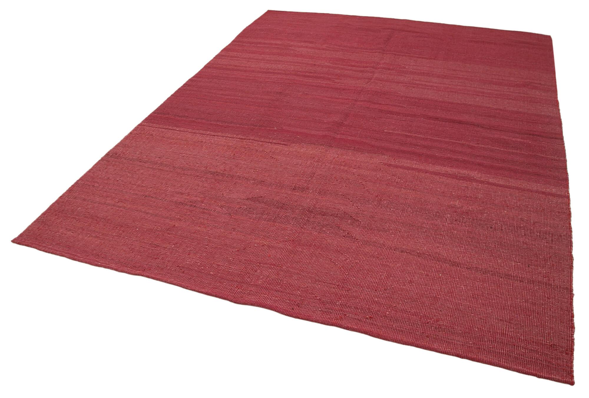 7 x 10 Red Contemporary Kilim Rug - 1715