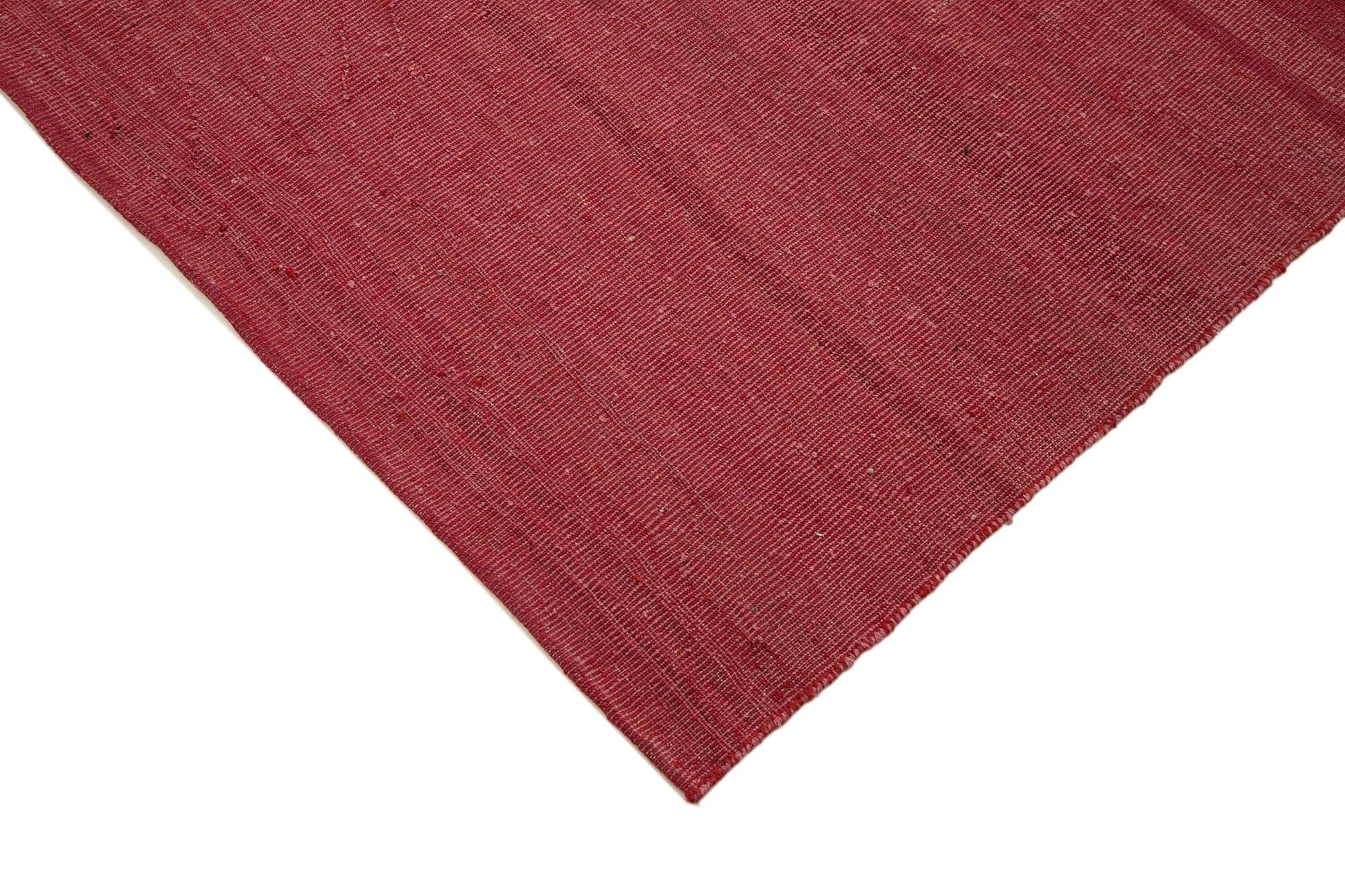 7 x 10 Red Contemporary Kilim Rug - 1715