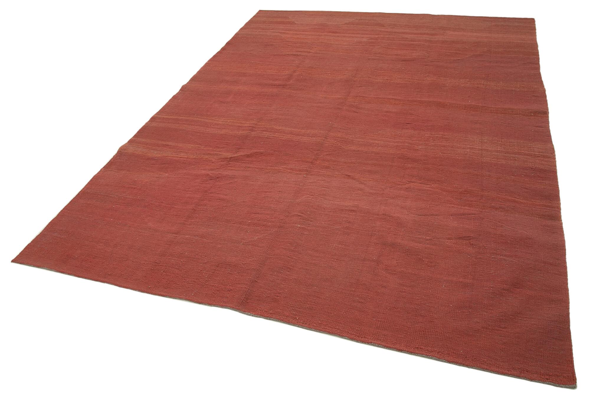 7 x 9 Red Contemporary Kilim Rug - 1718