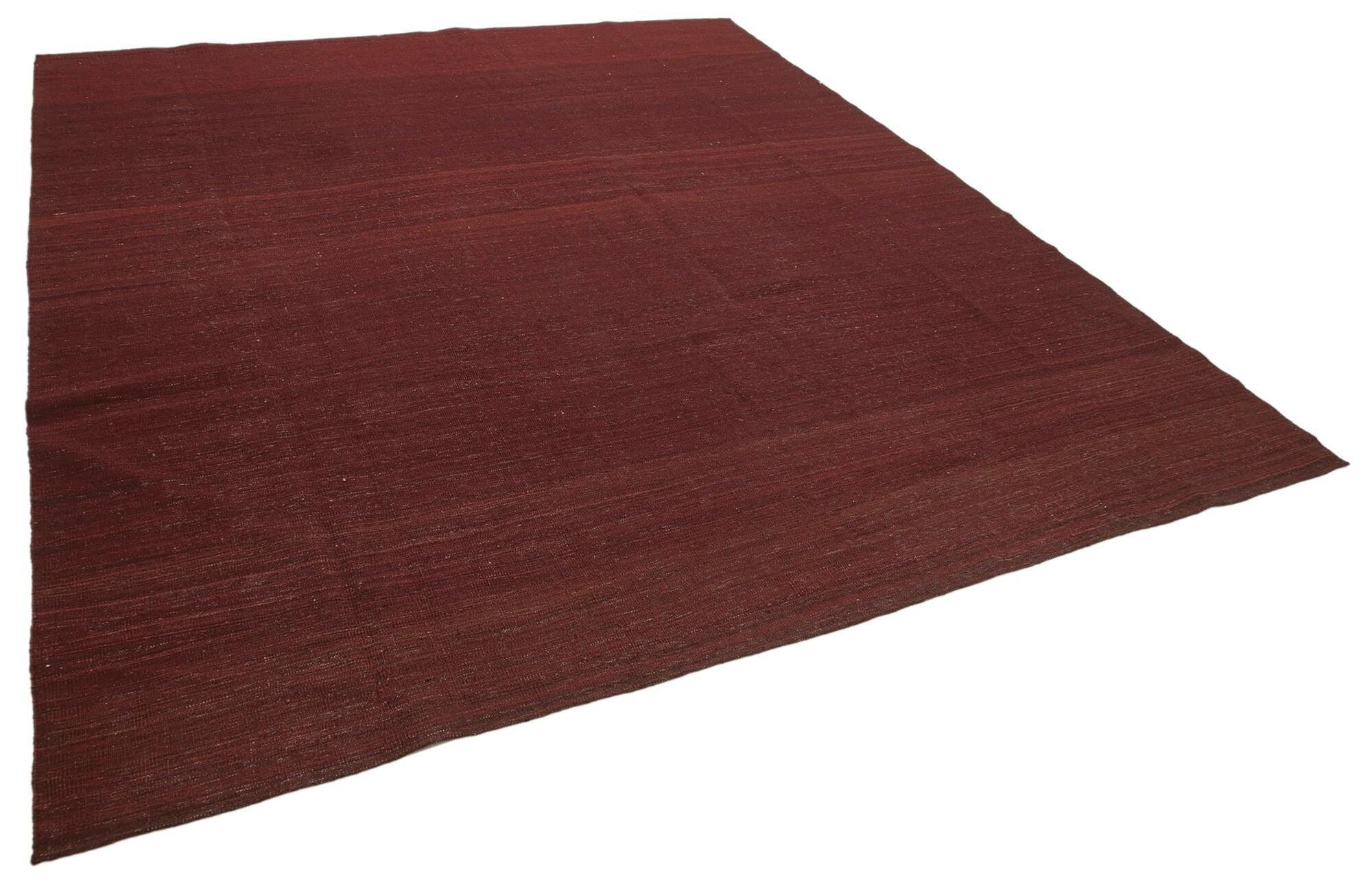 9 x 11 Red Contemporary Kilim Rug - 1719