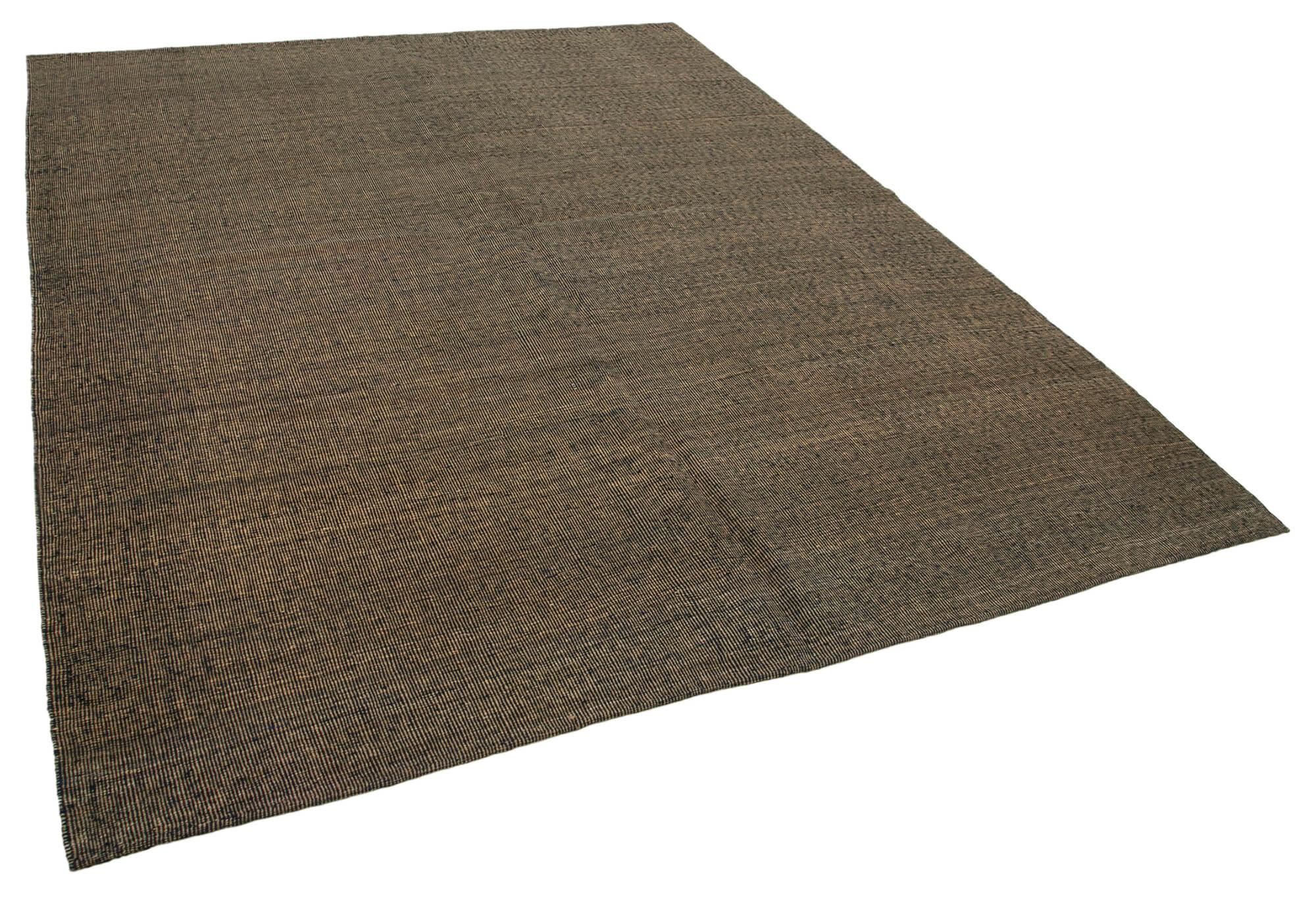 7 x 9 Brown Contemporary Kilim Rug - 1733