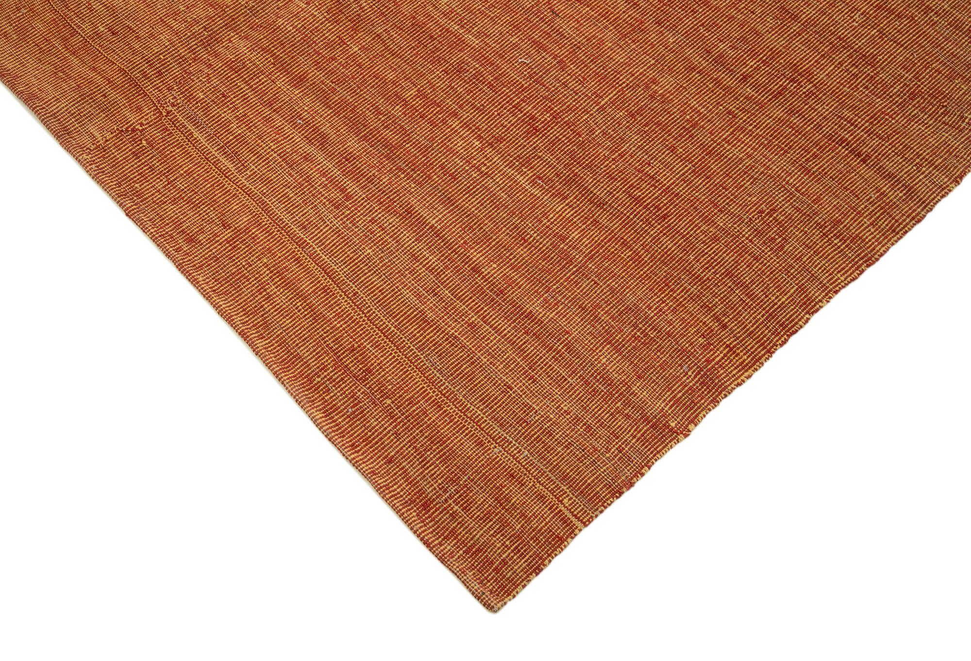 5 x 8 Orange Contemporary Kilim Rug - 1740