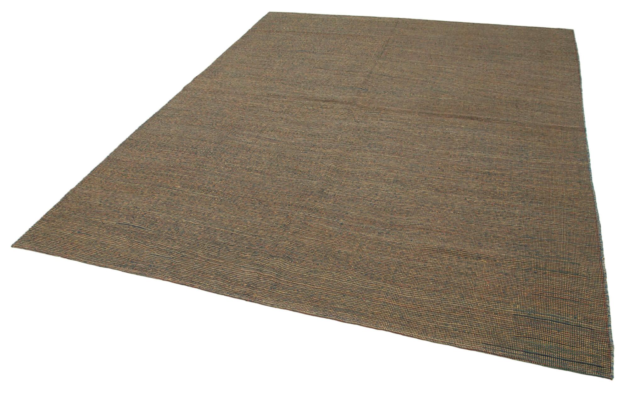 8 x 10 Brown Contemporary Kilim Rug - 1743