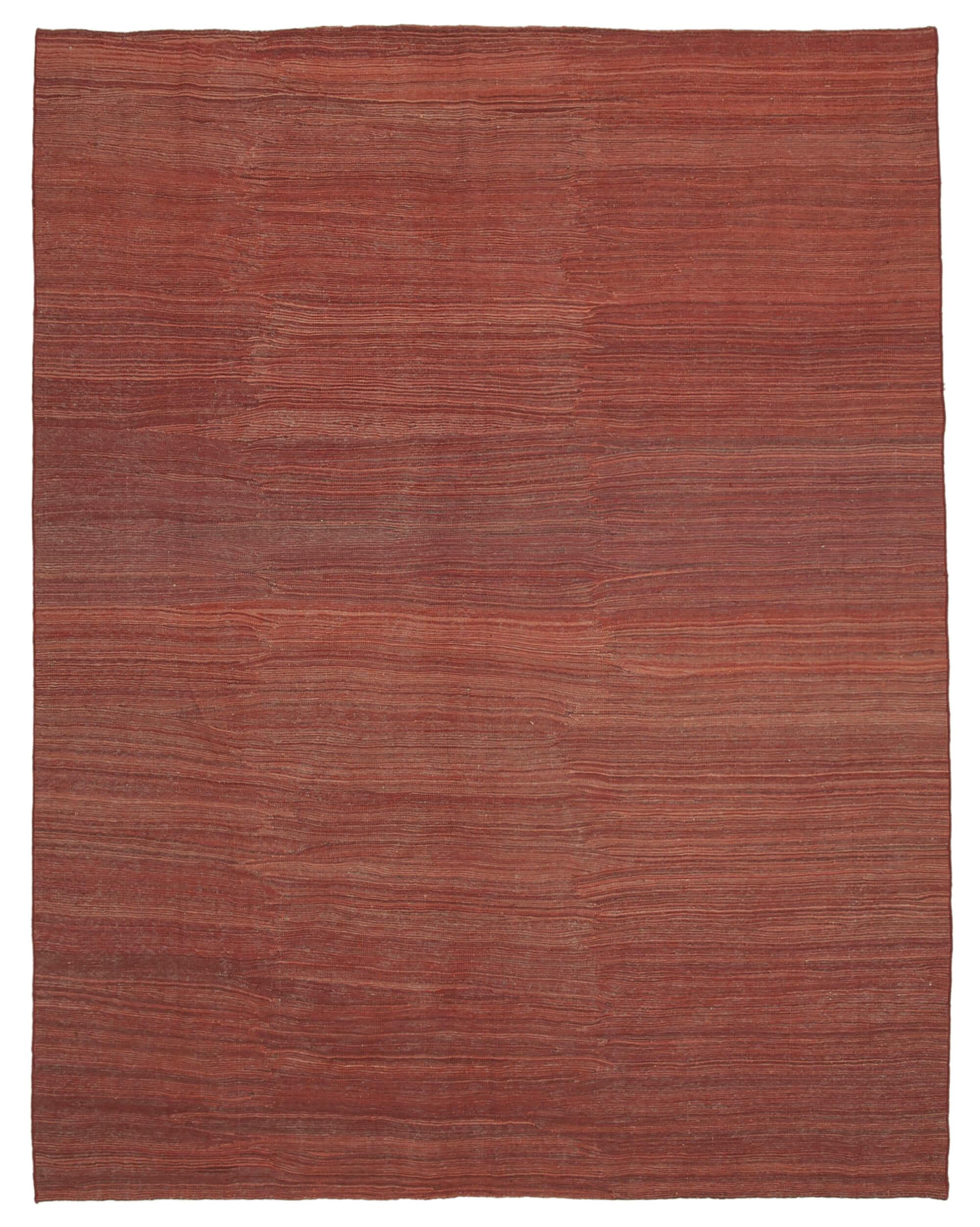 9 x 12 Red Contemporary Kilim Rug - 1752