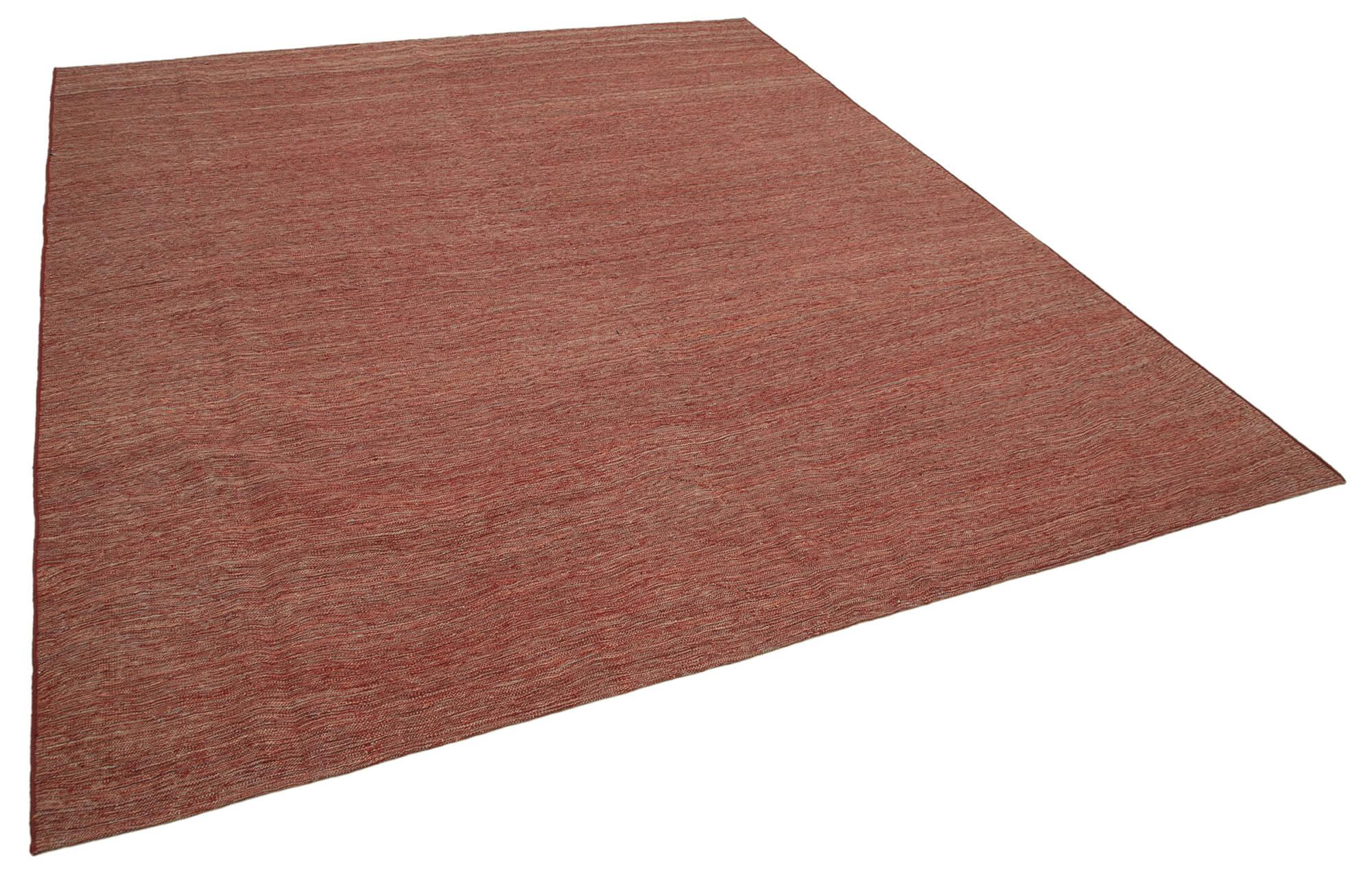 8 x 10 Red Contemporary Kilim Rug - 1758