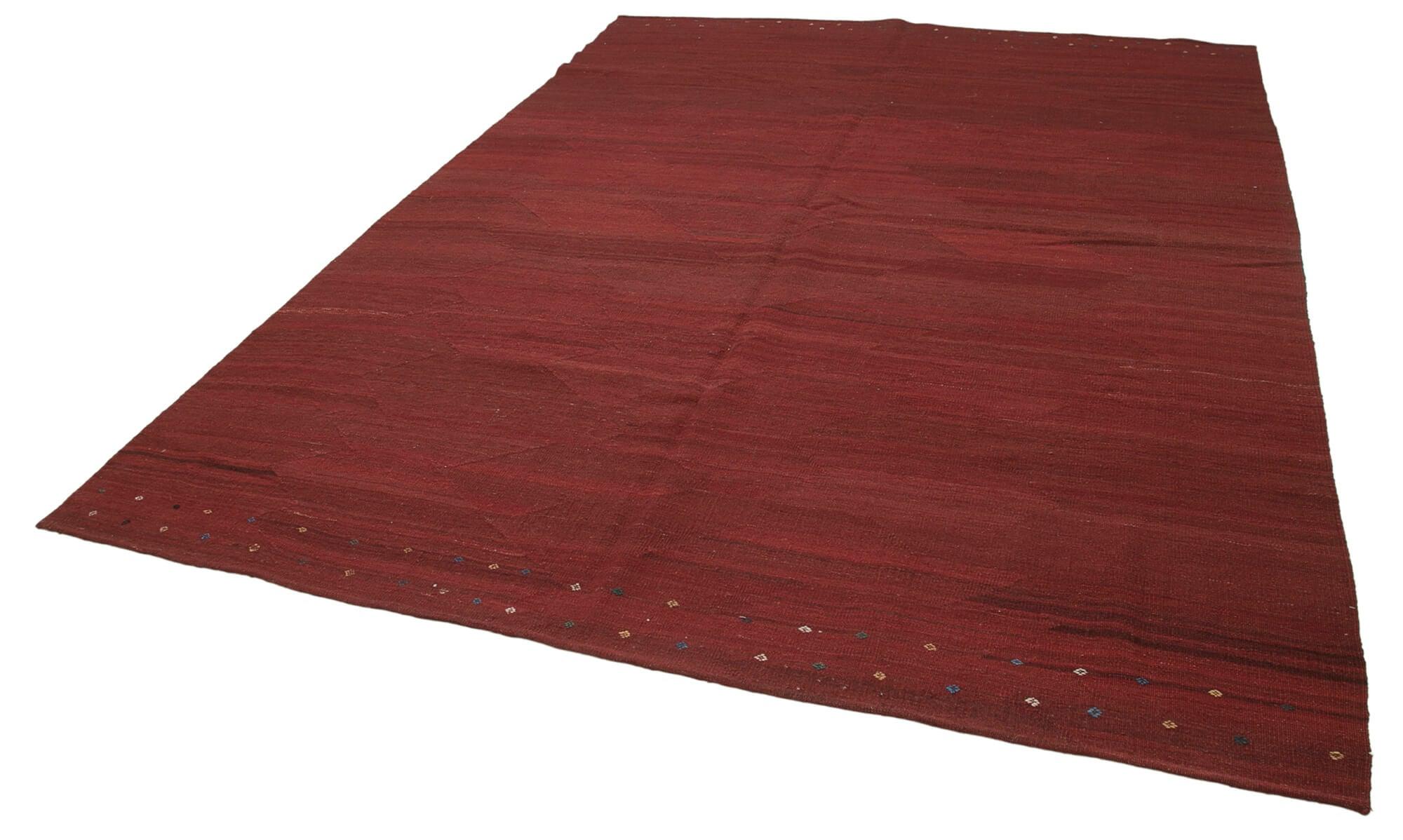 9 x 11 Red Contemporary Kilim Rug - 1765