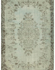 6 x 9 Blue Overdyed Rug - 2082