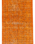 4 x 7 Orange Overdyed Rug - 2245