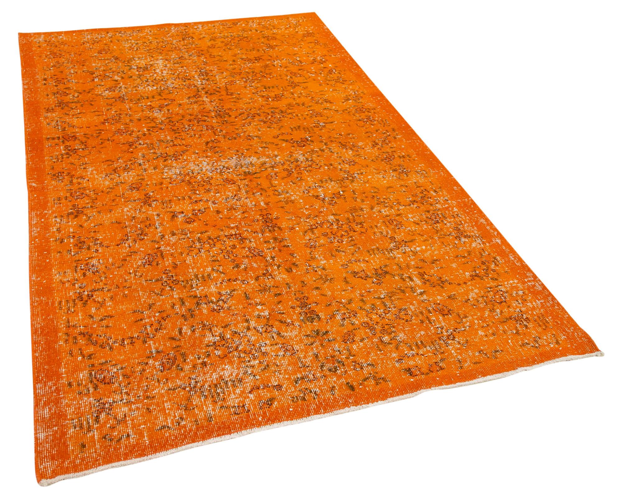 4 x 7 Orange Overdyed Rug - 2245