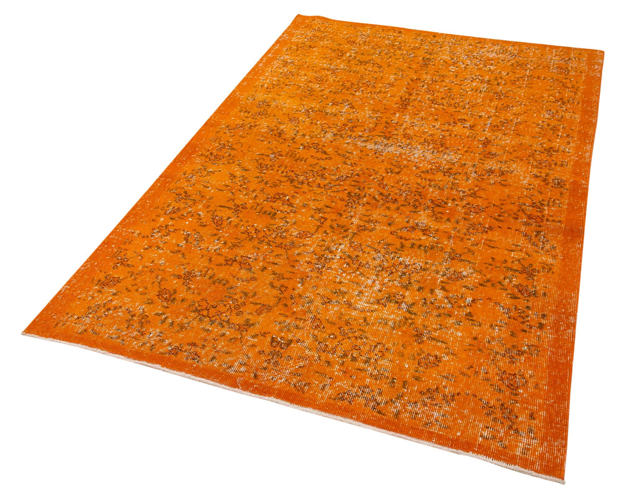 4 x 7 Orange Overdyed Rug - 2245