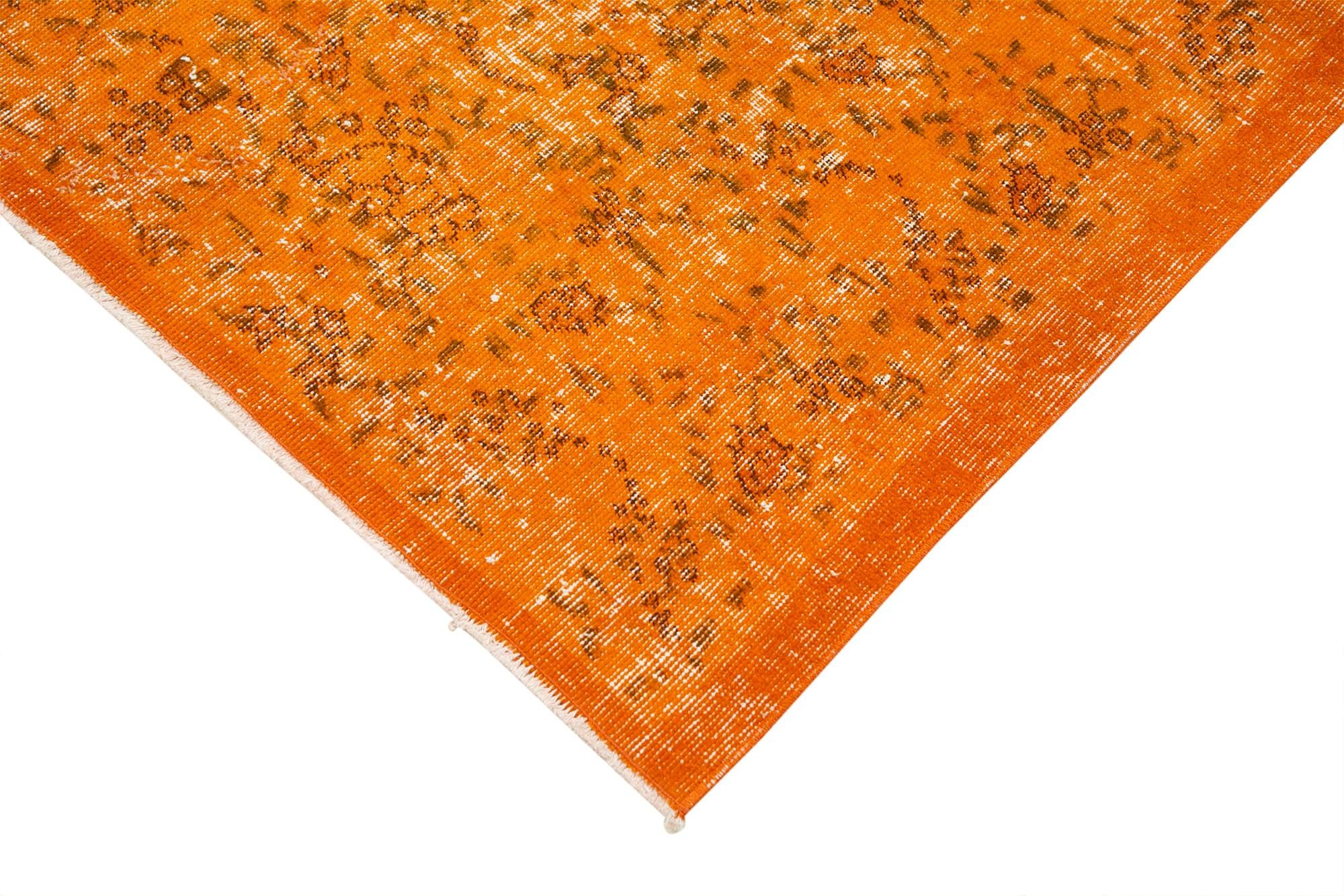 4 x 7 Orange Overdyed Rug - 2245