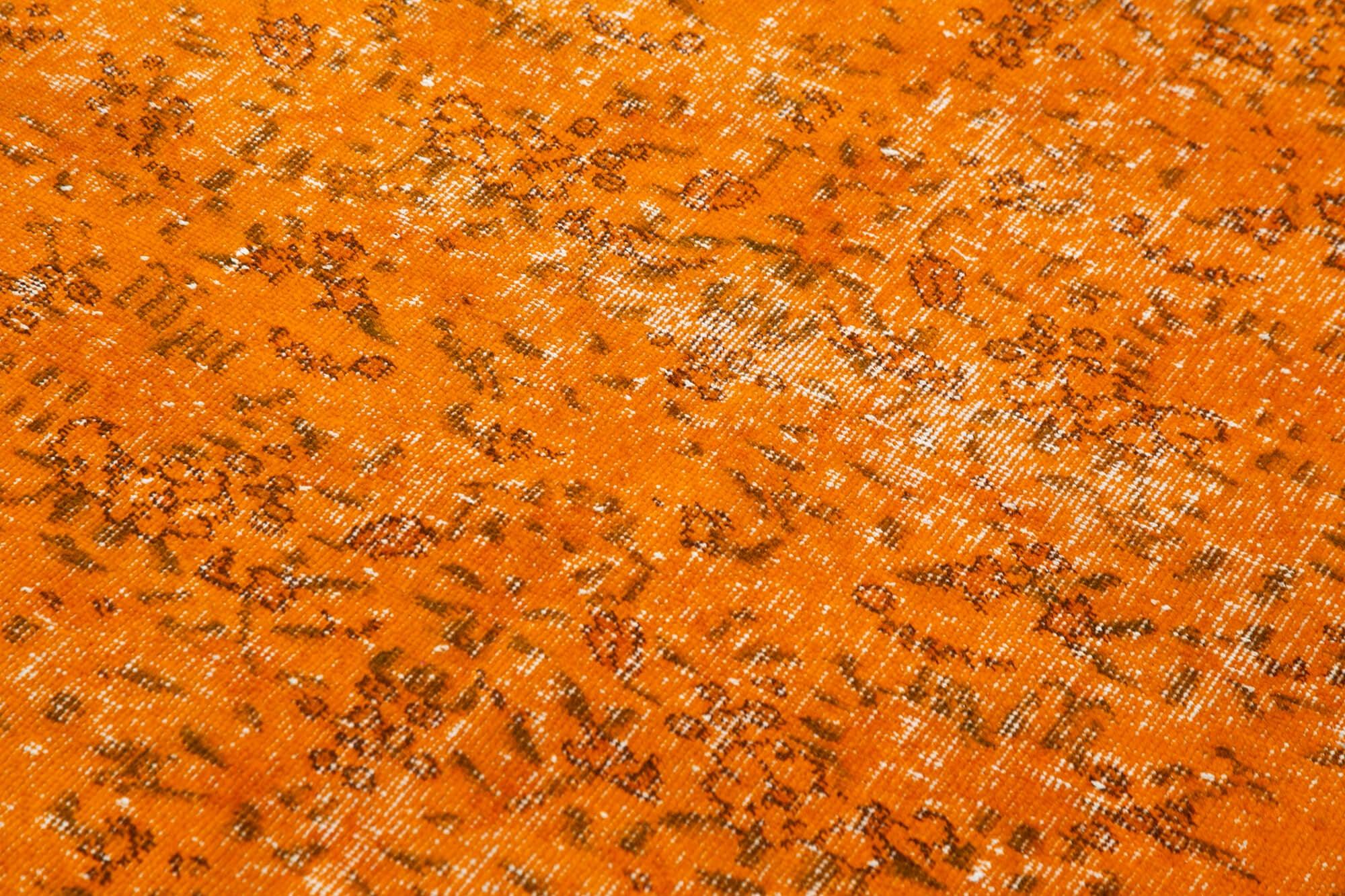 4 x 7 Orange Overdyed Rug - 2245