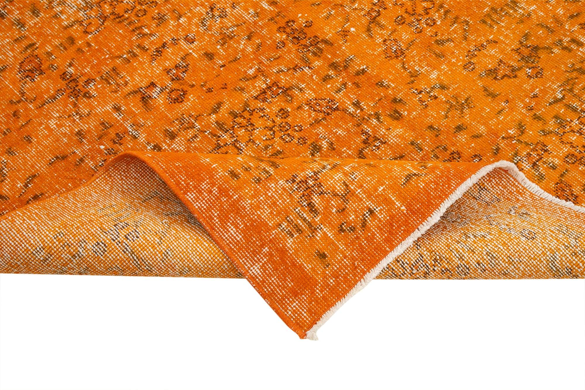 4 x 7 Orange Overdyed Rug - 2245