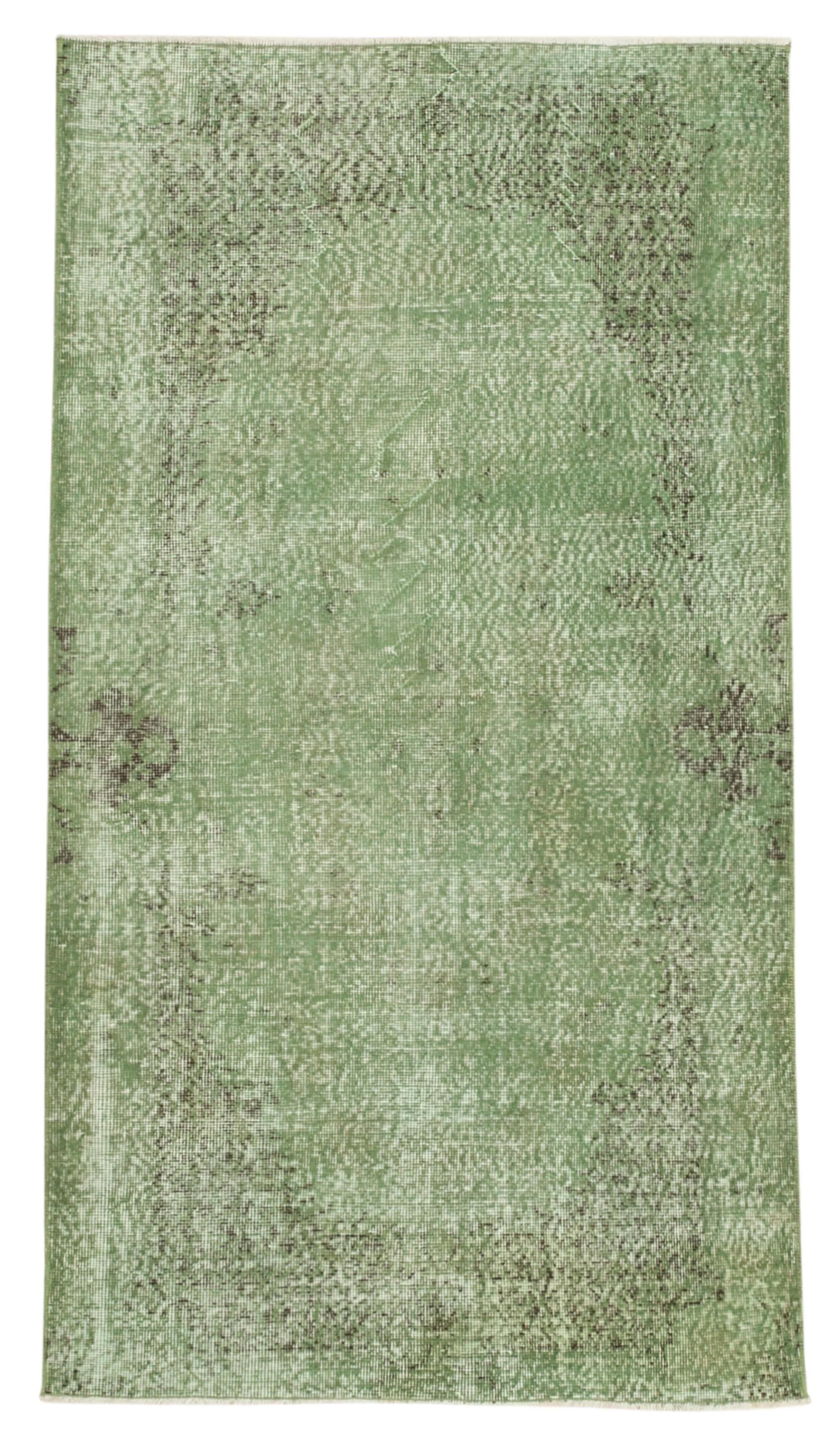 3 x 7 Green Overdyed Rug - 2247