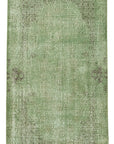 3 x 7 Green Overdyed Rug - 2247