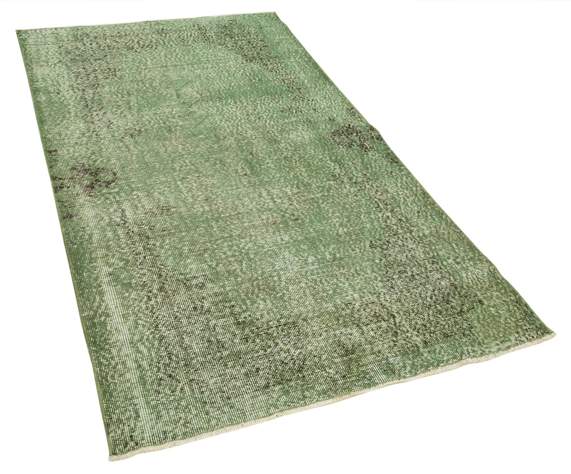 3 x 7 Green Overdyed Rug - 2247