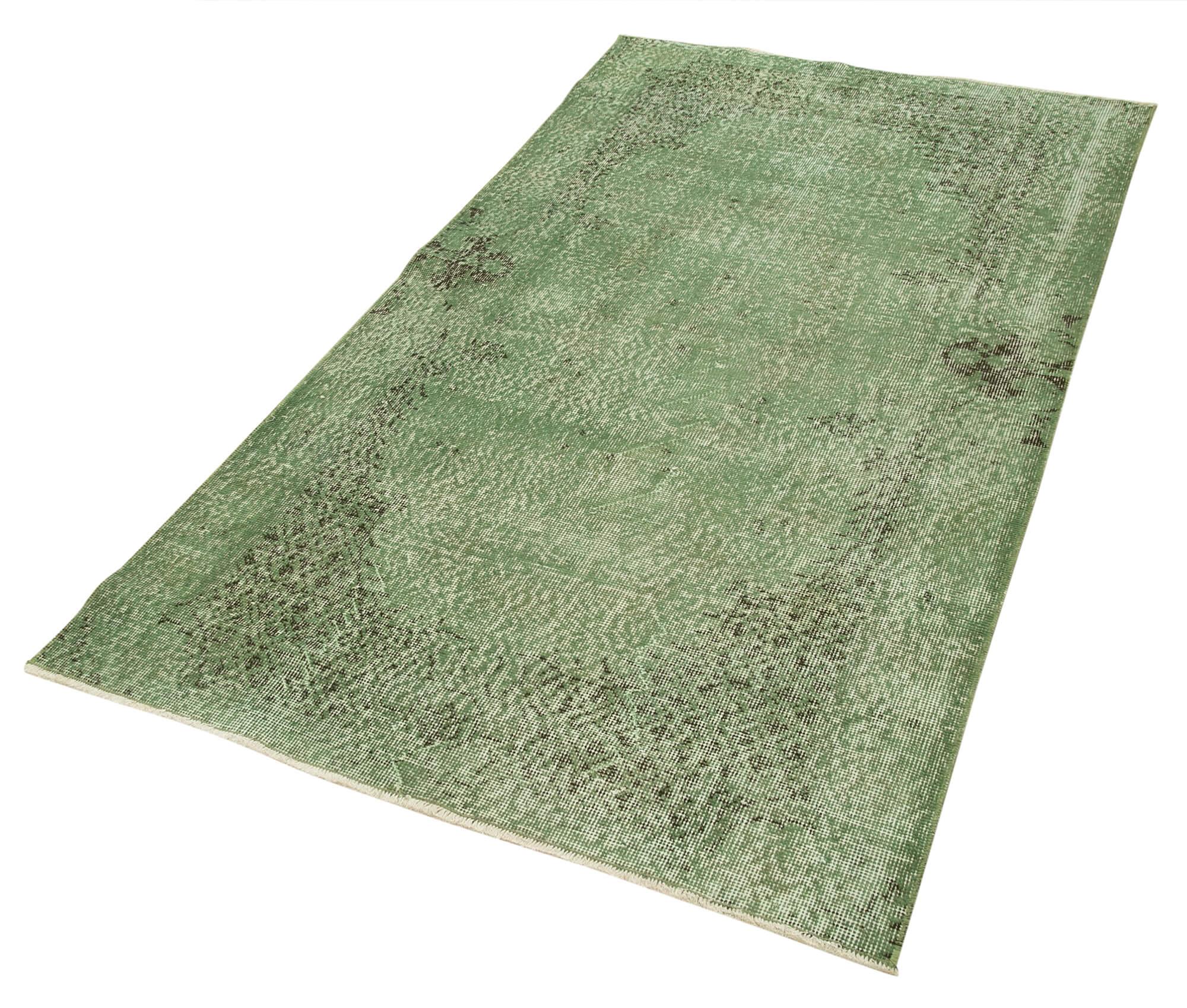 3 x 7 Green Overdyed Rug - 2247