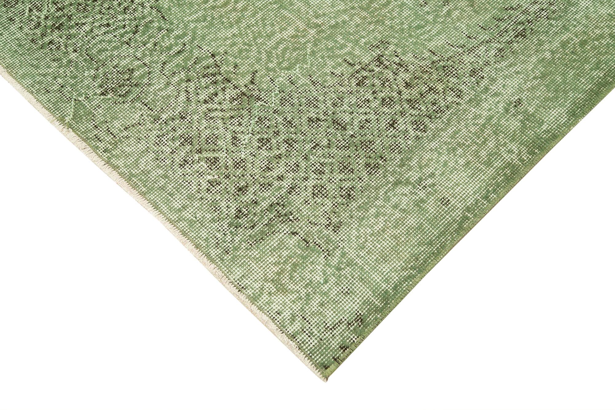 3 x 7 Green Overdyed Rug - 2247