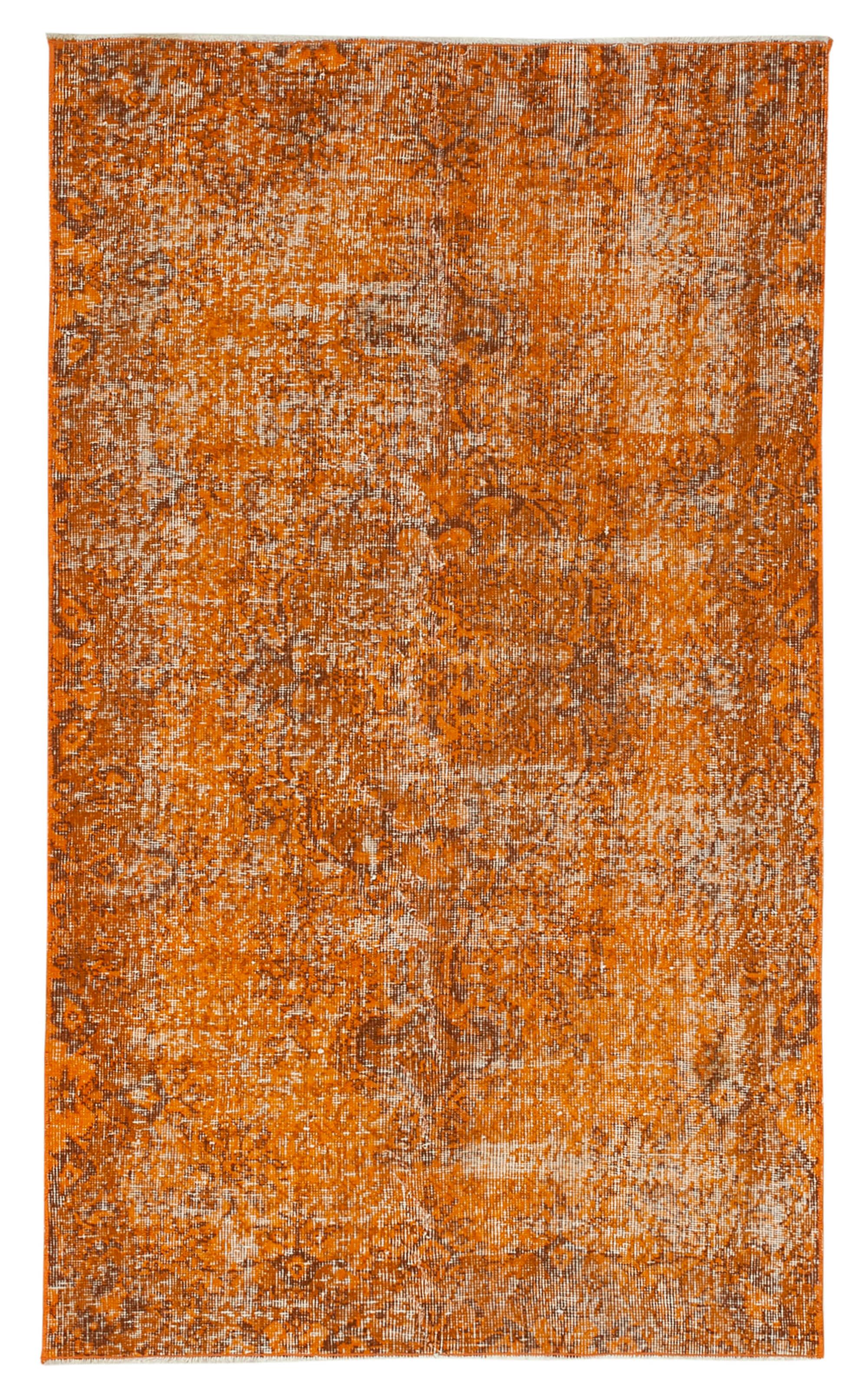 4 x 6 Orange Overdyed Rug - 2258