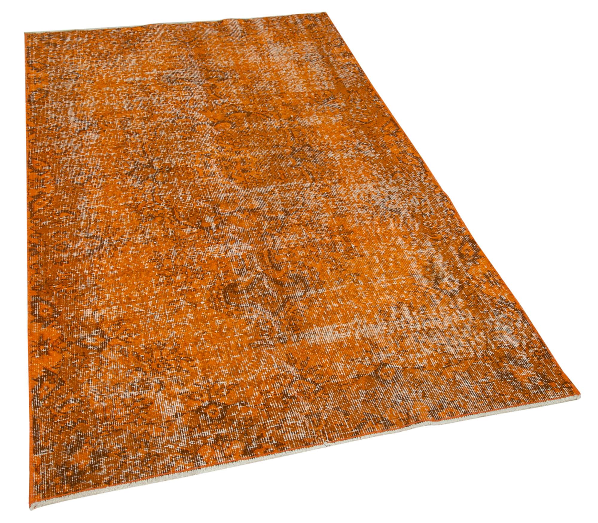 4 x 6 Orange Overdyed Rug - 2258