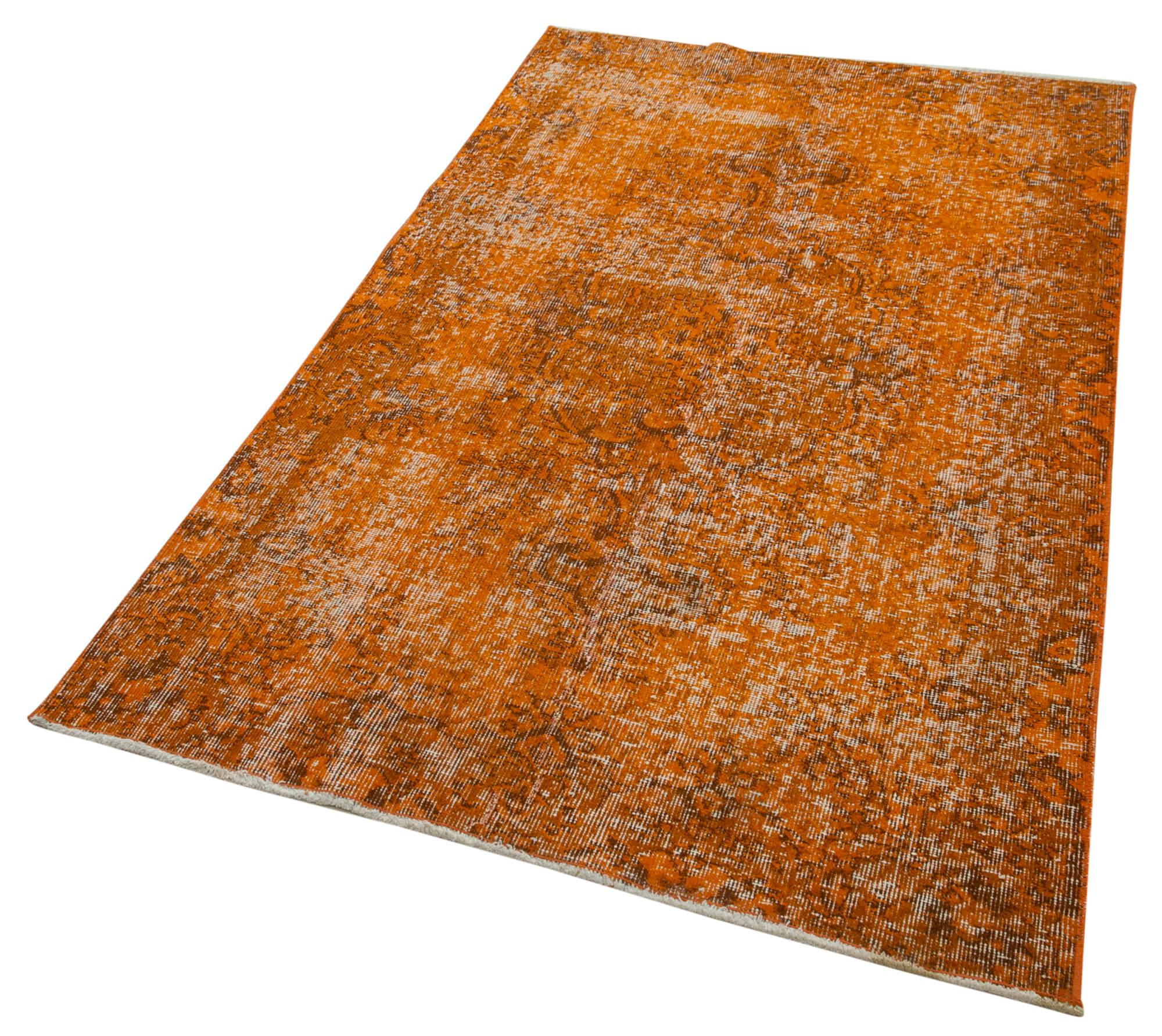 4 x 6 Orange Overdyed Rug - 2258