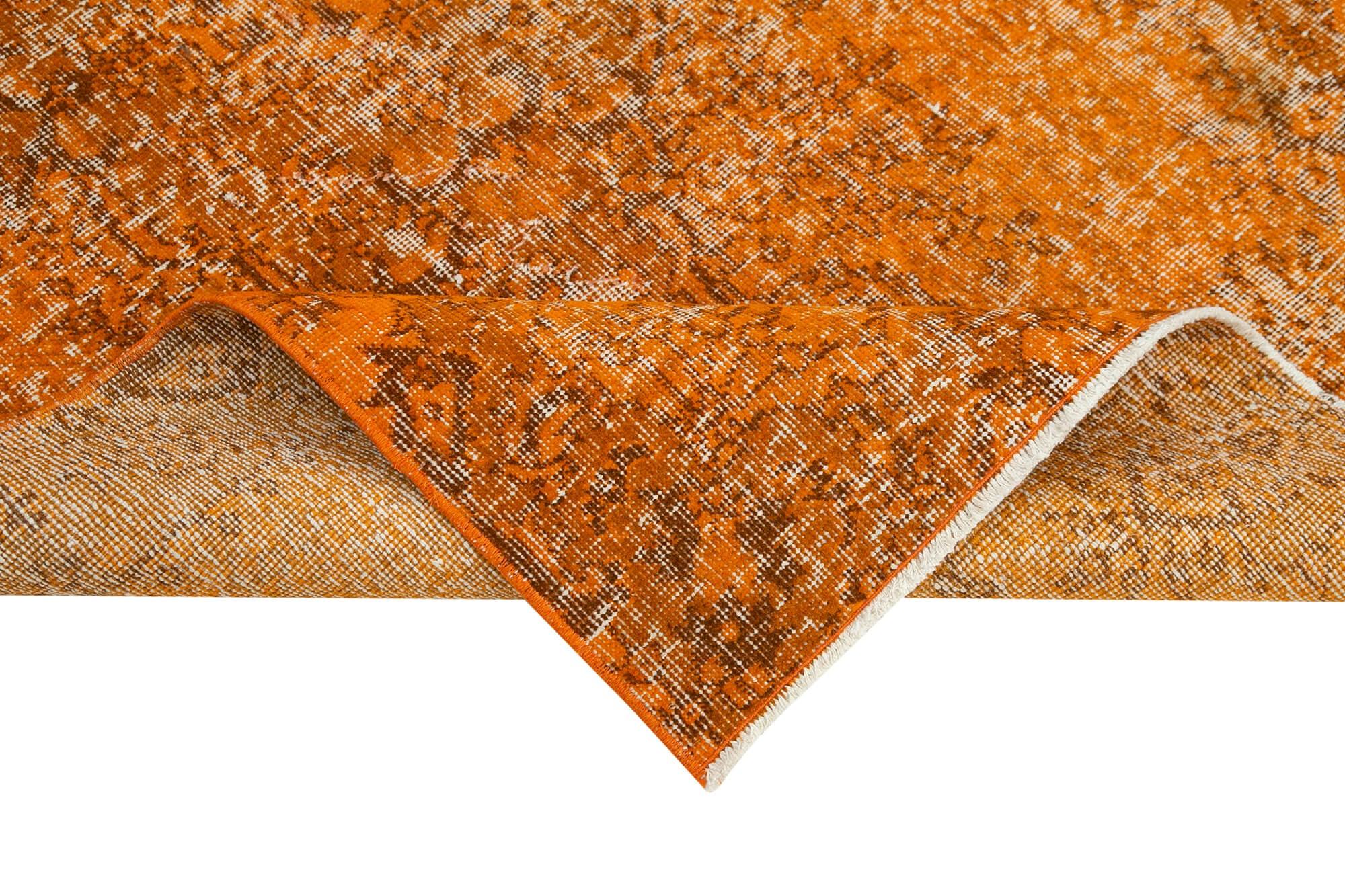 4 x 6 Orange Overdyed Rug - 2258