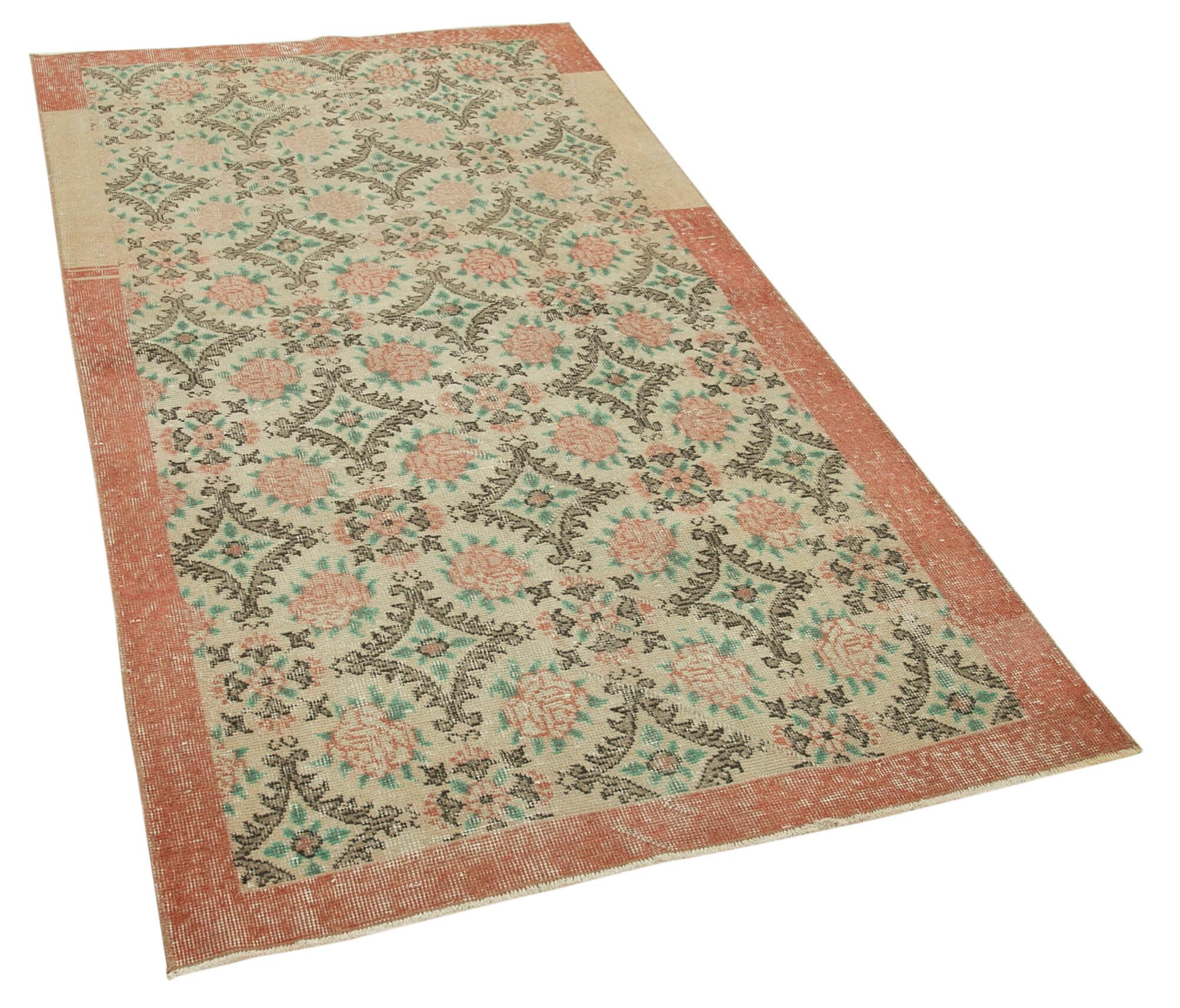 3 x 7 Beige Overdyed Rug - 2272