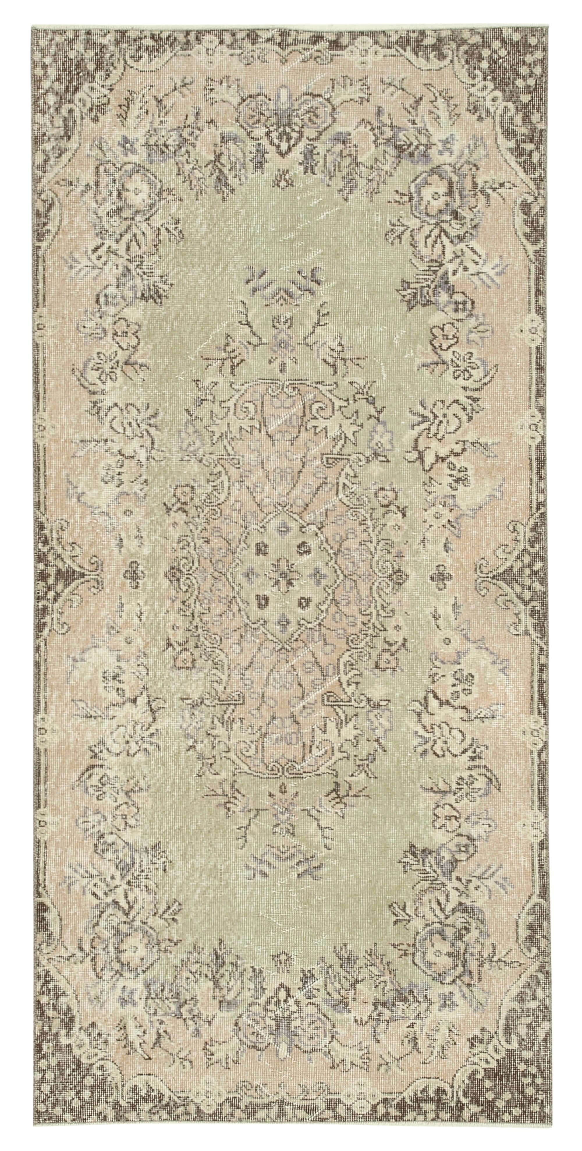 3 x 7 Beige Overdyed Rug - 2274