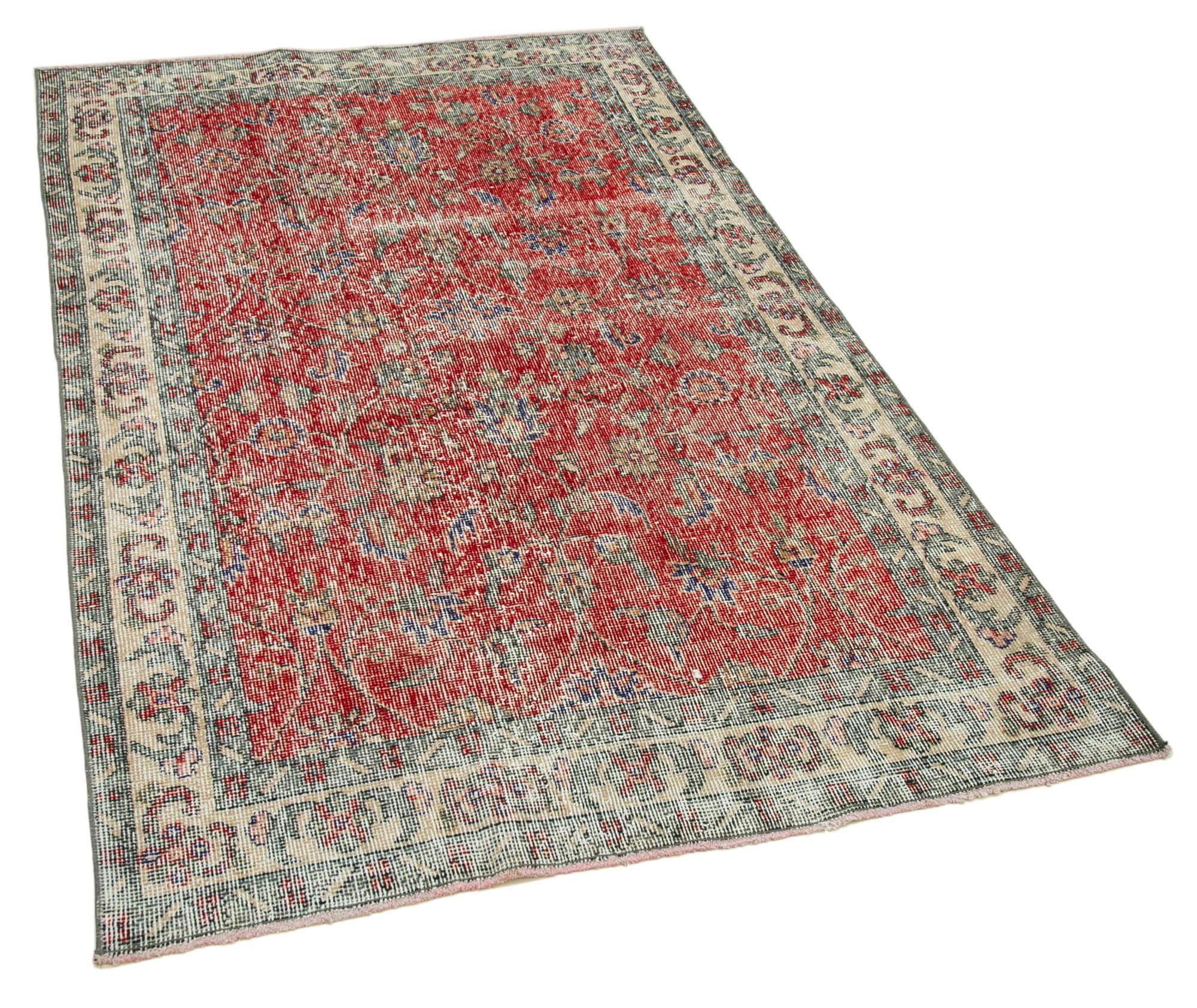 4 x 6 Red Overdyed Rug - 2278