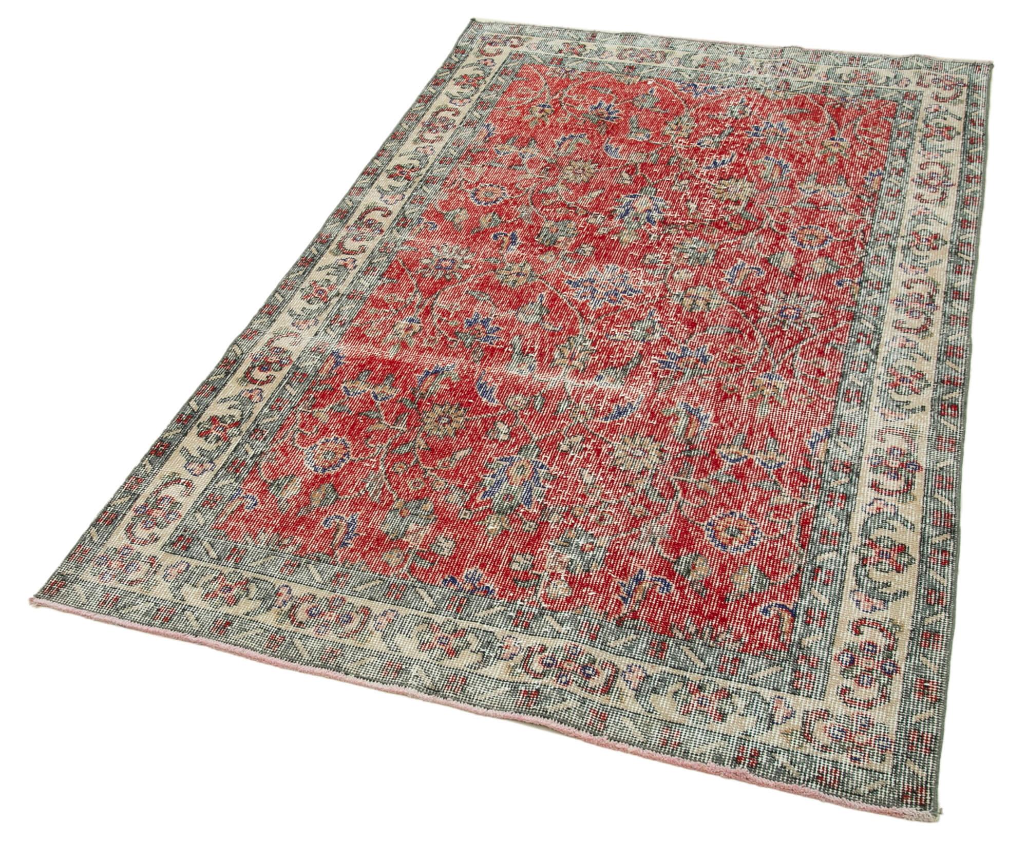 4 x 6 Red Overdyed Rug - 2278