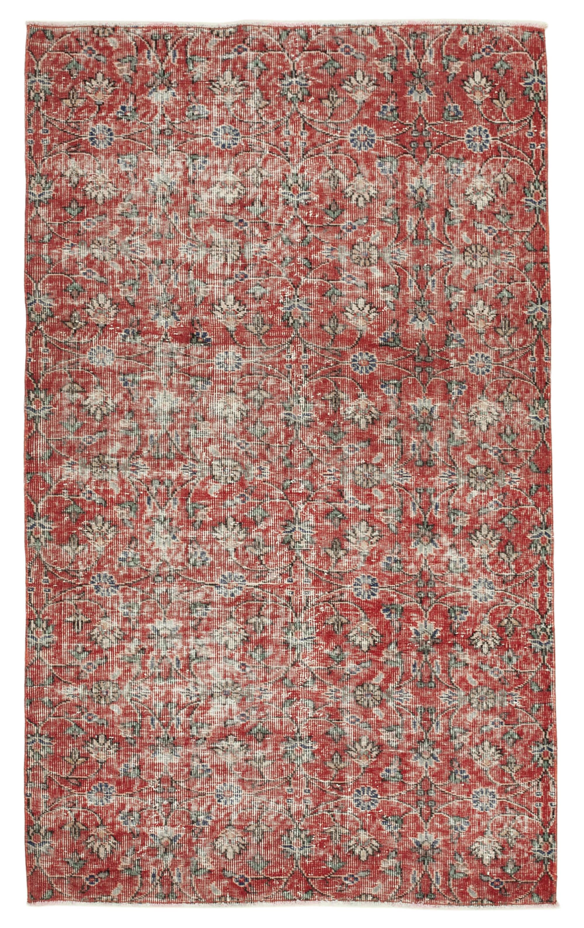 4 x 7 Red Overdyed Rug - 2280