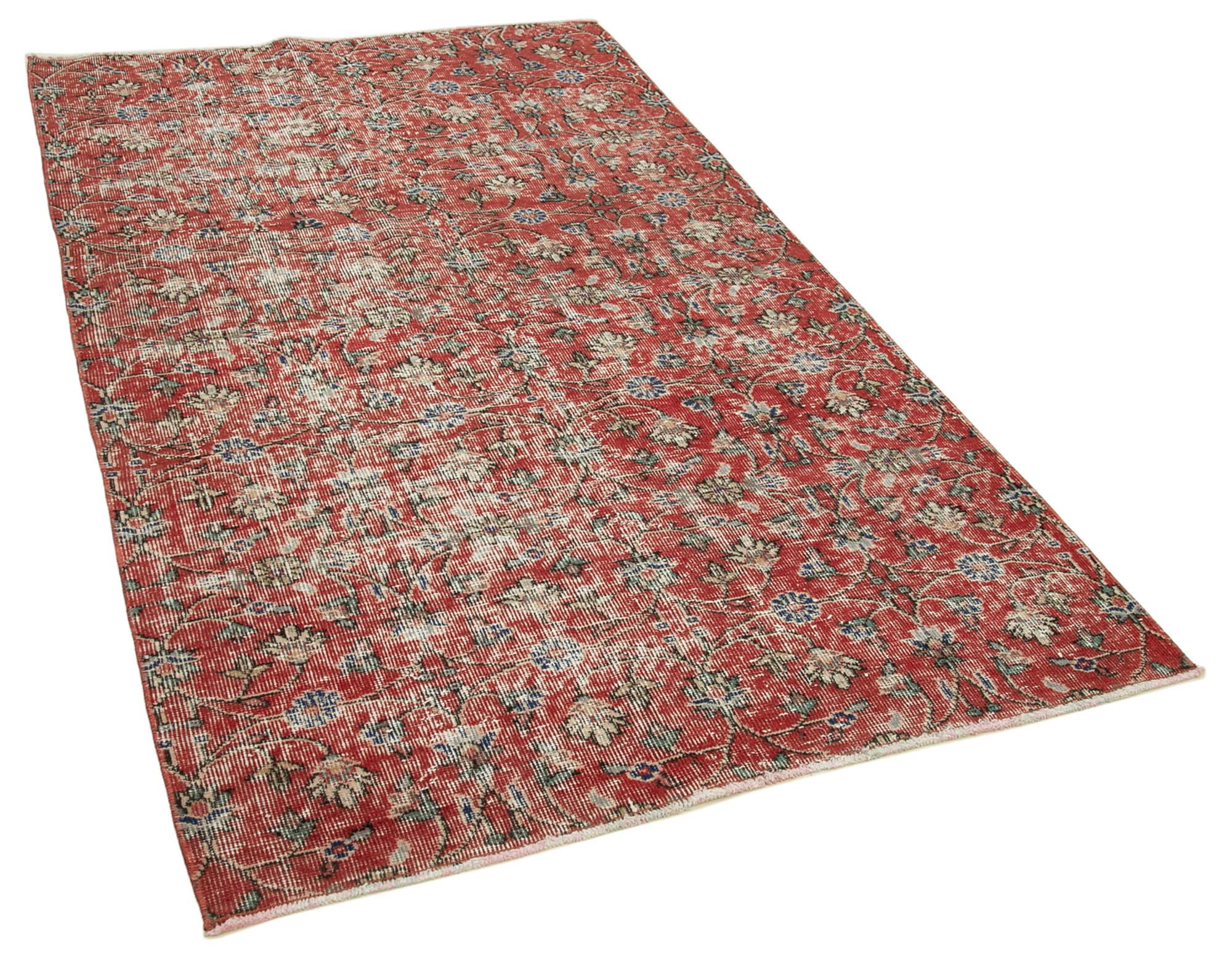 4 x 7 Red Overdyed Rug - 2280