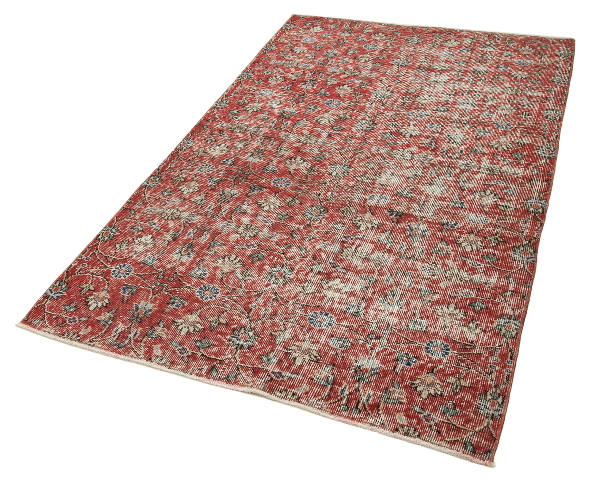 4 x 7 Red Overdyed Rug - 2280